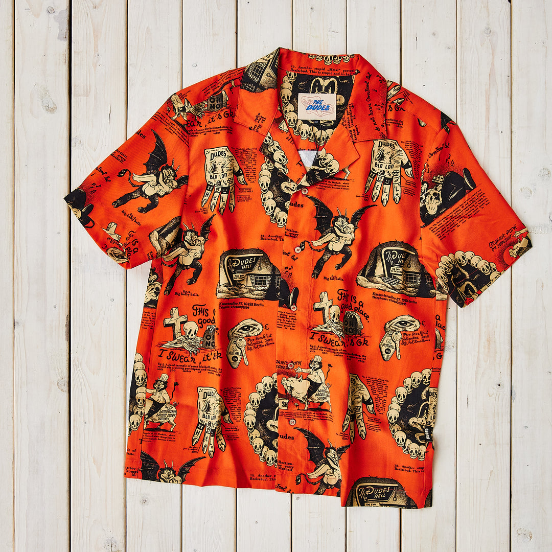 The Dudes - Hawaii Shirt - Beelzebud Red