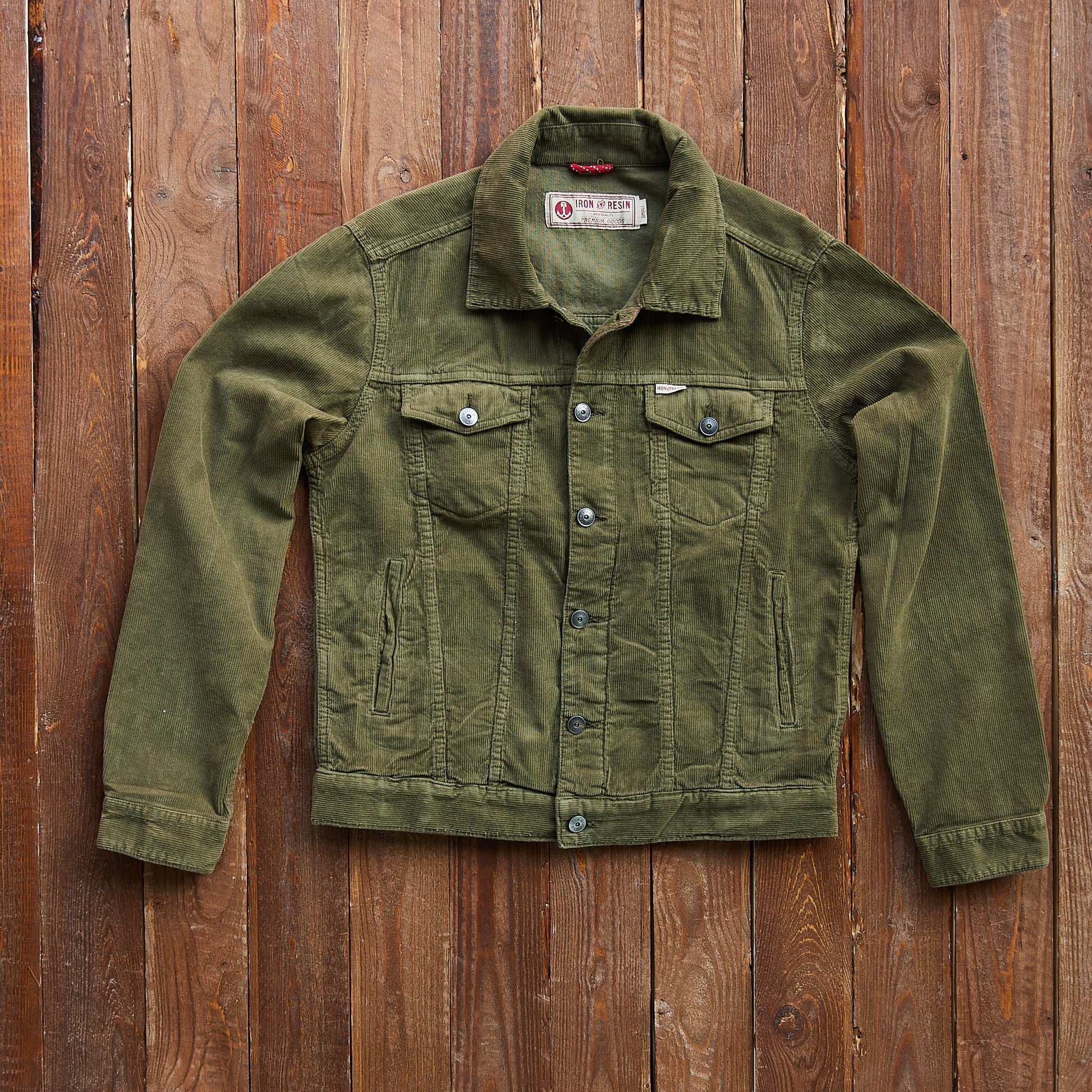 Iron & Resin -- Corduroy Rambler Jacket - Grøn