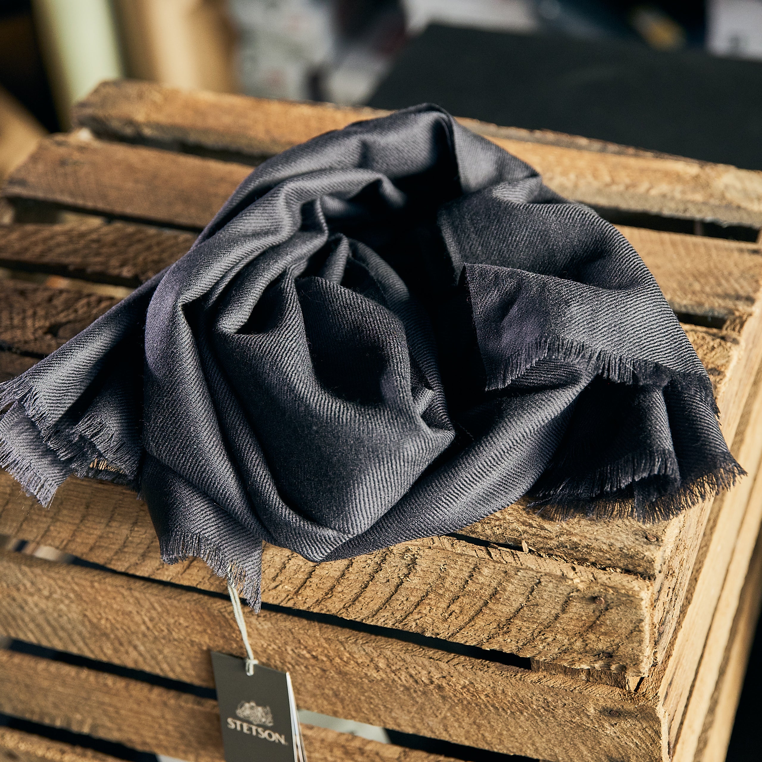 Stetson - Halstørklælde - Scarf Wool - grå