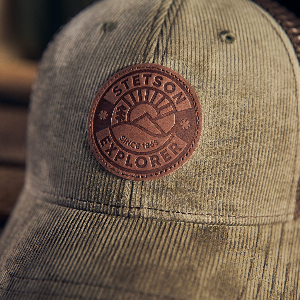 Stetson - Explore Cap Leather Patch - Fløjl