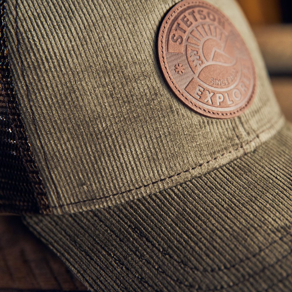 Stetson - Explore Cap Leather Patch - Fløjl