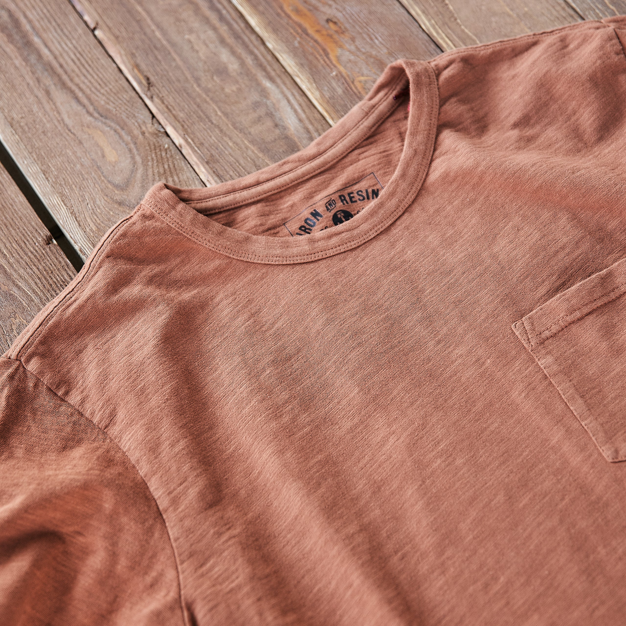 Iron & Resin - Faded Pocket Tee - Bronze