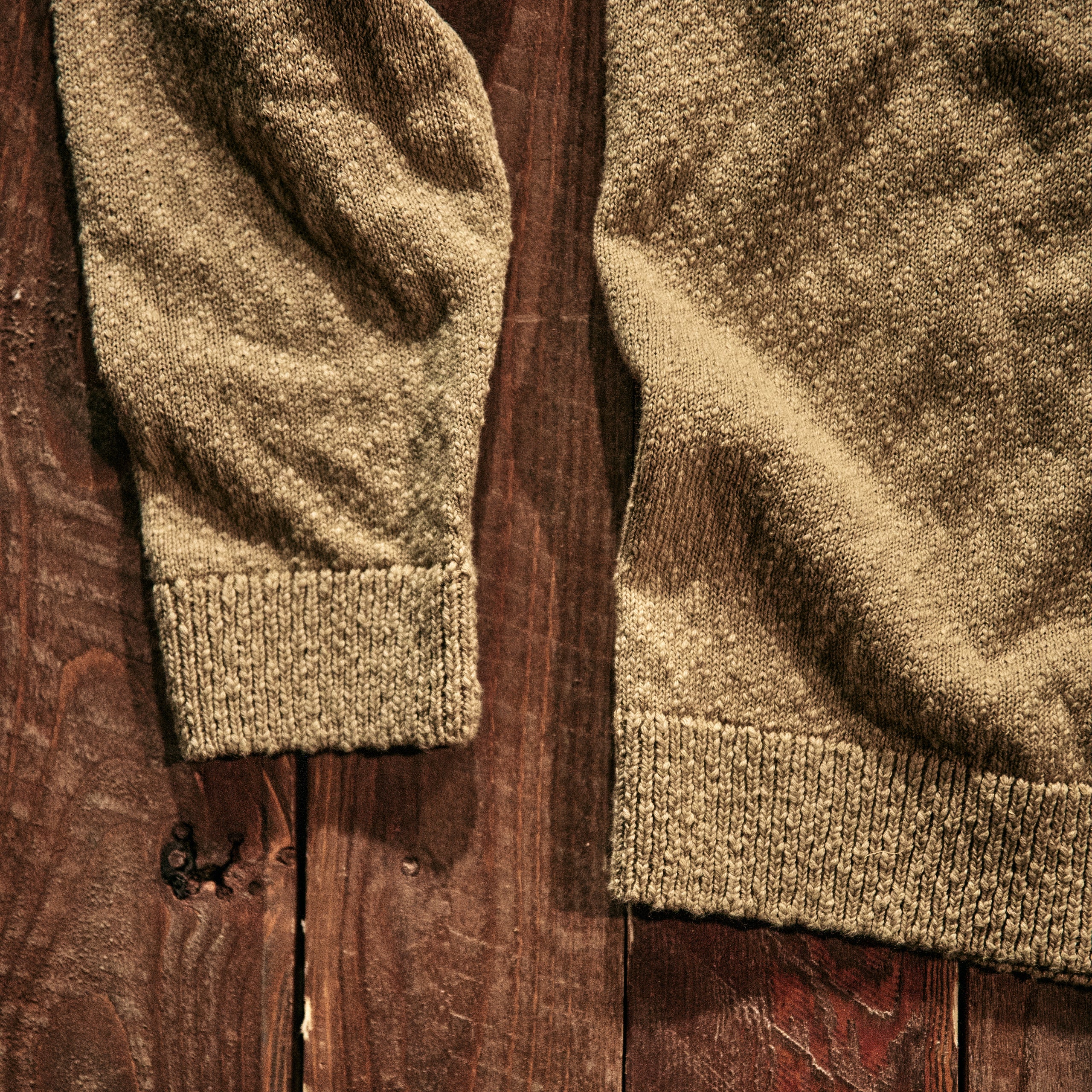 Blue De Genes - Yale Slubby Knit - Pale Khaki