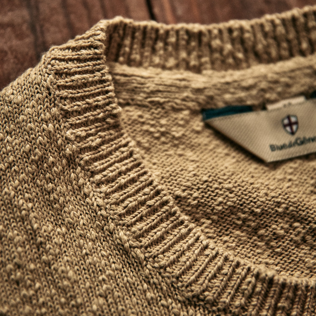 Blue De Genes - Yale Slubby Knit - Pale Khaki