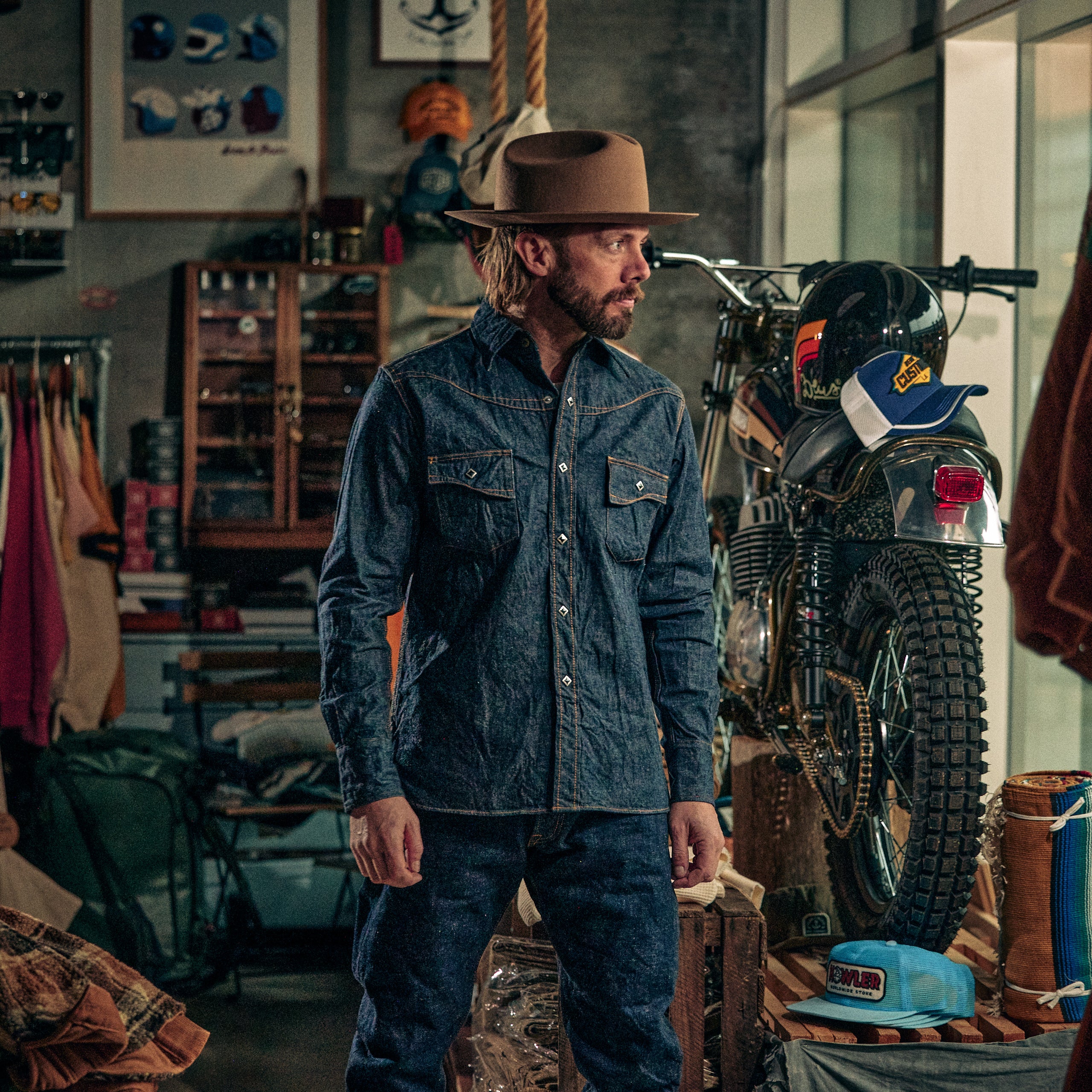 Samurai Jeans - SWD-L02 Denim Western Shirt