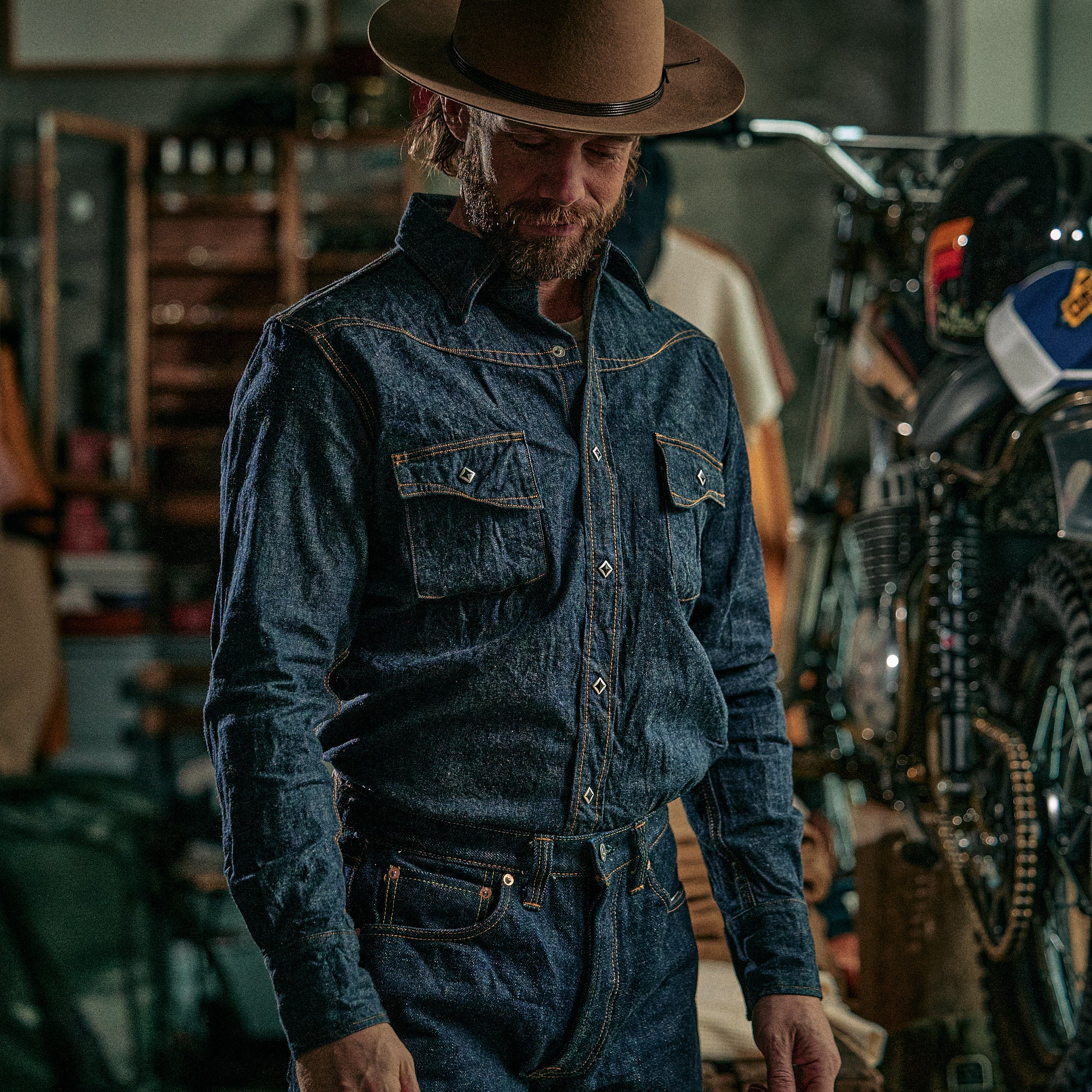 Samurai Jeans - SWD-L02 Denim Western Shirt