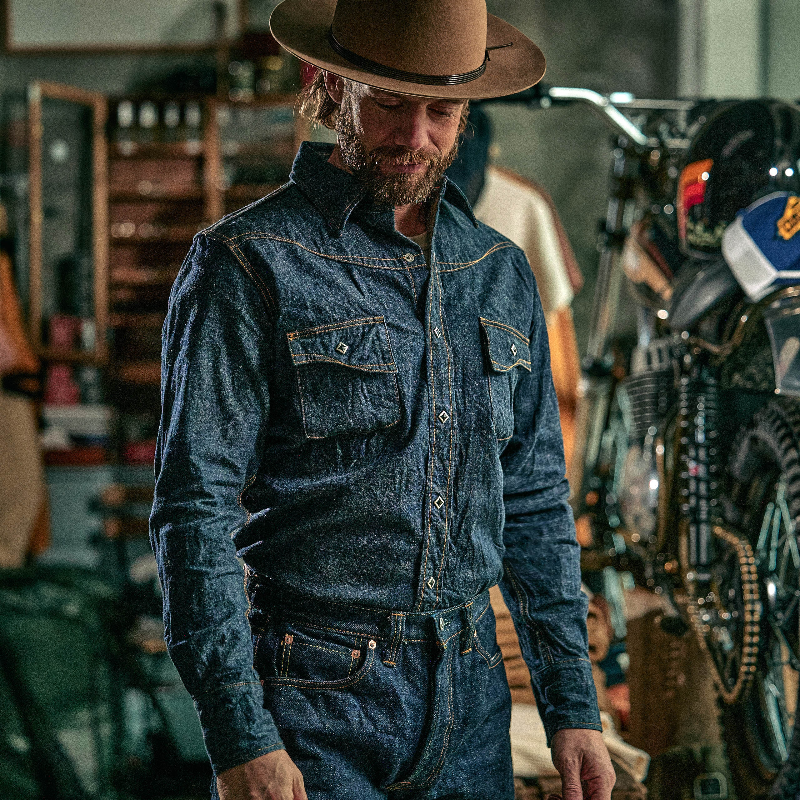 Samurai Jeans - SWD-L02 Denim Western Shirt