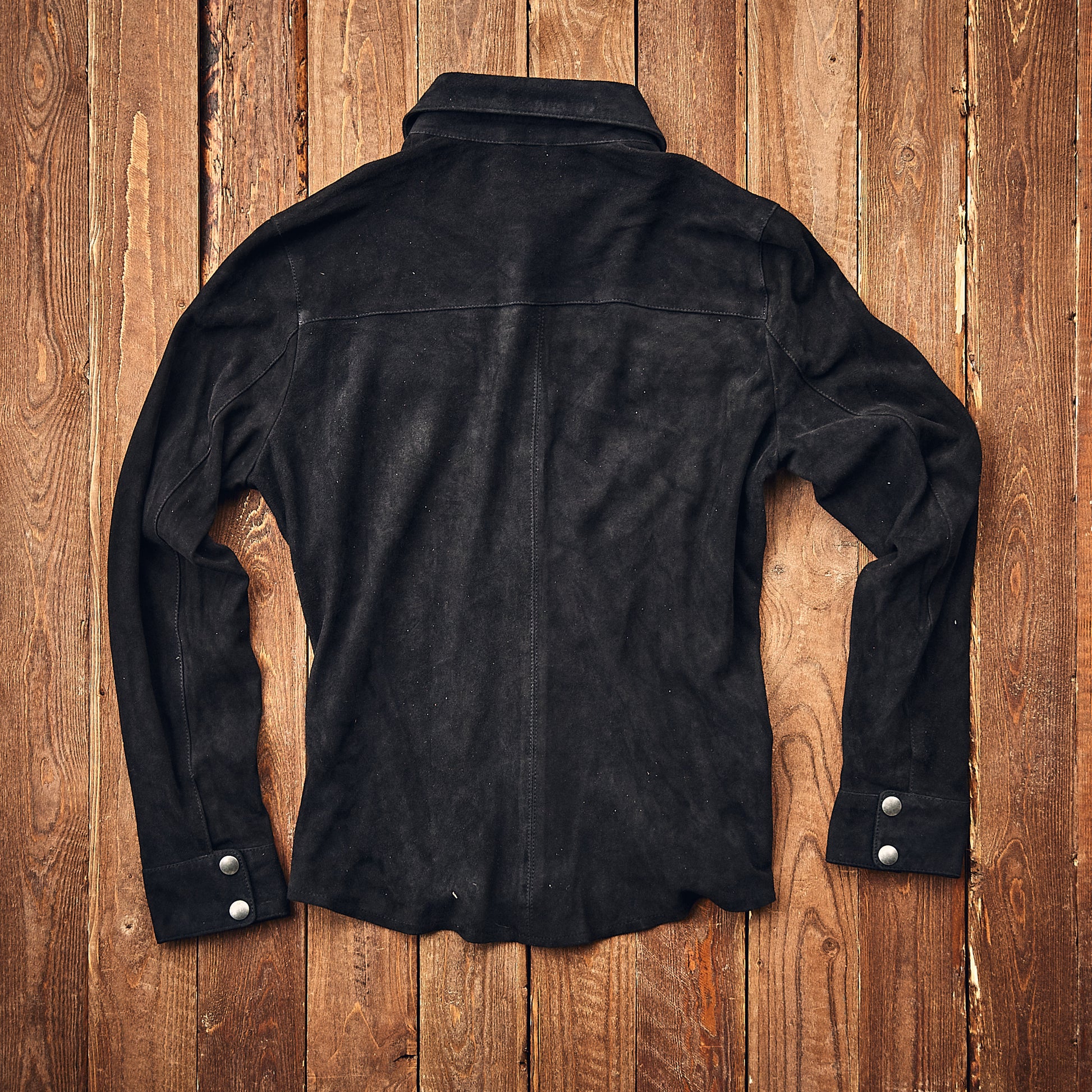 Iron & Resin - Rough Neck Shirt - Goat Suede Black
