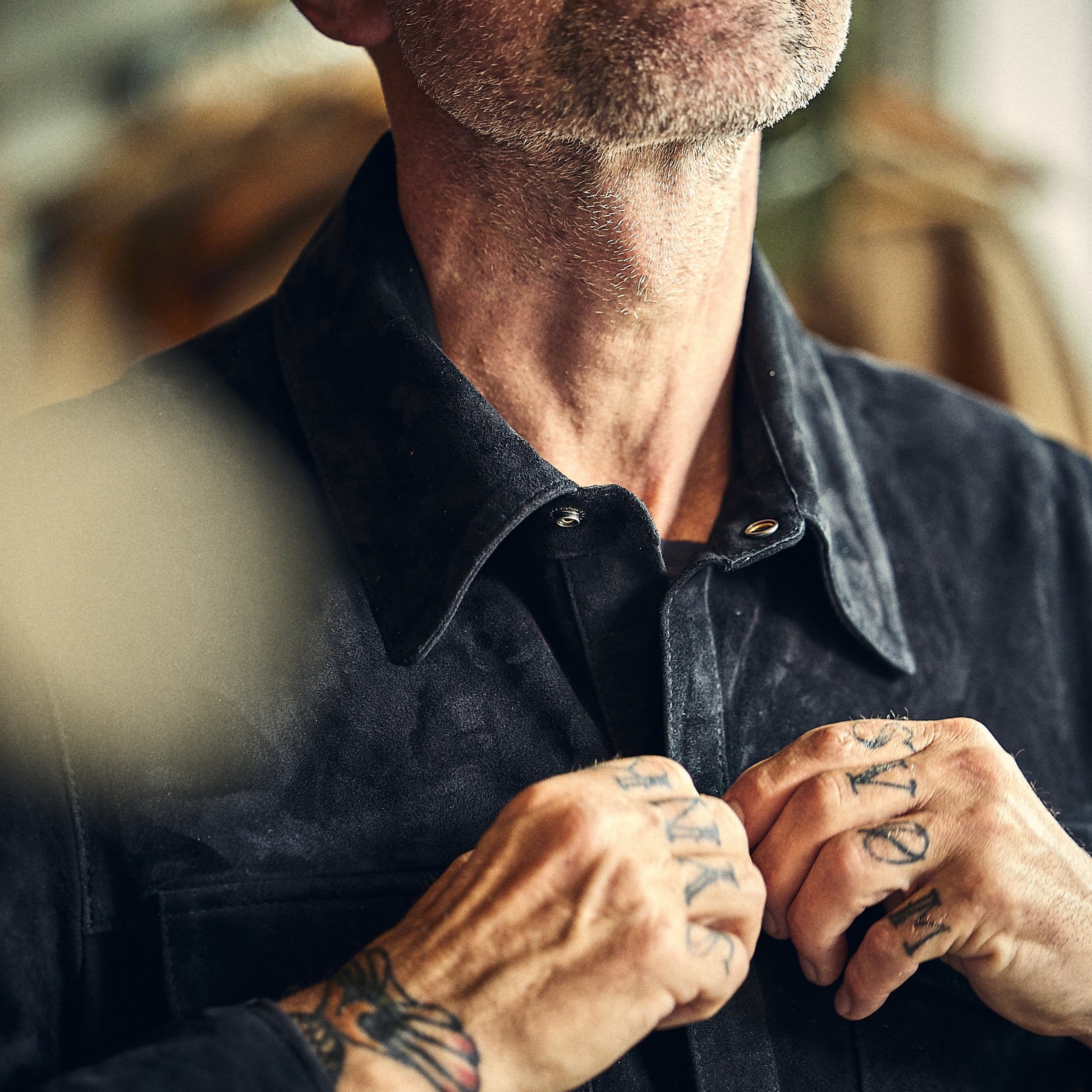 Iron & Resin - Rough Neck Shirt - Goat Suede