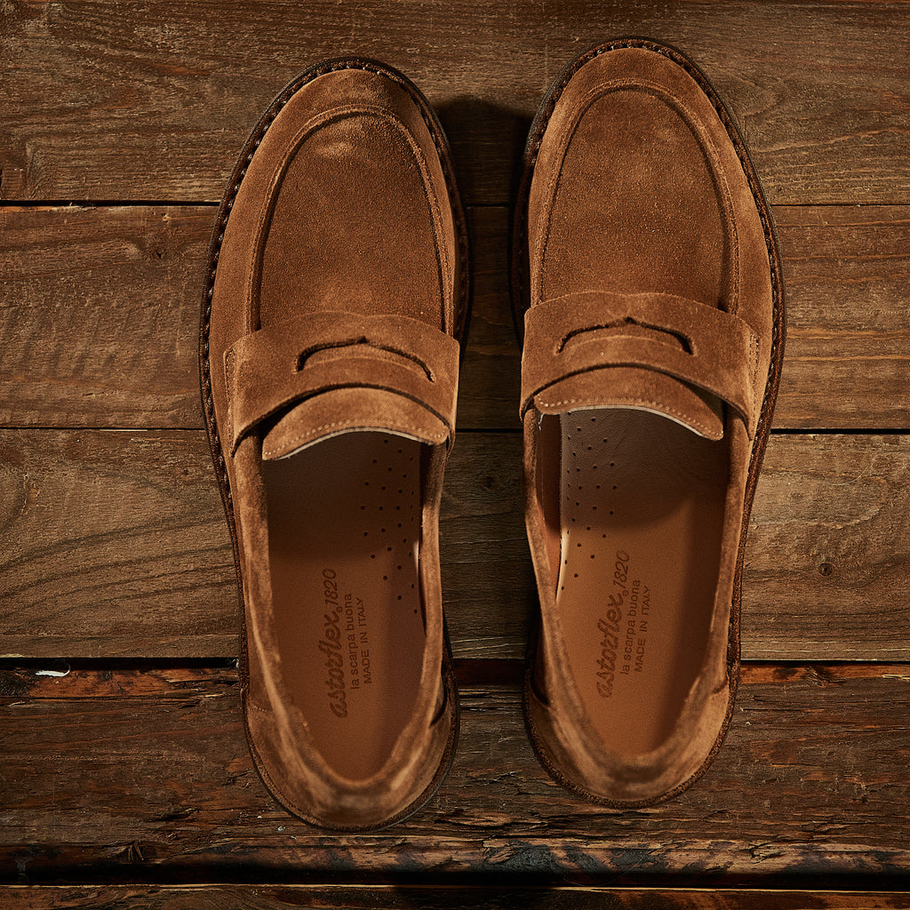 Astorflex - Sadelflex Roughout Loafers - Mattone (mørk)