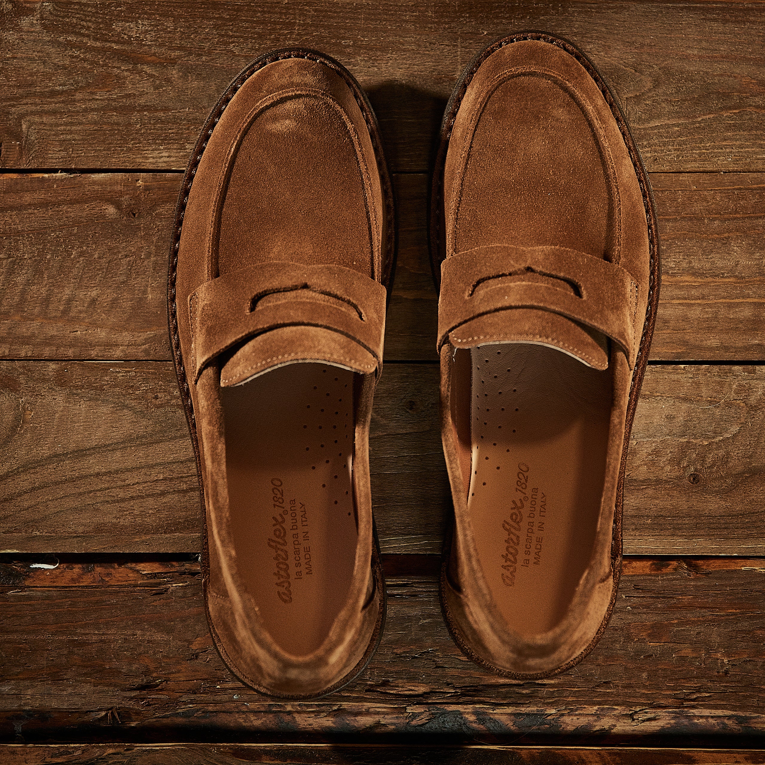 Astorflex - Sadelflex Roughout Loafers - Mattone (mørk)