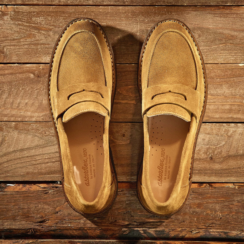 Astorflex - Sadelflex Roughout Loafers - Cuoio (Light)