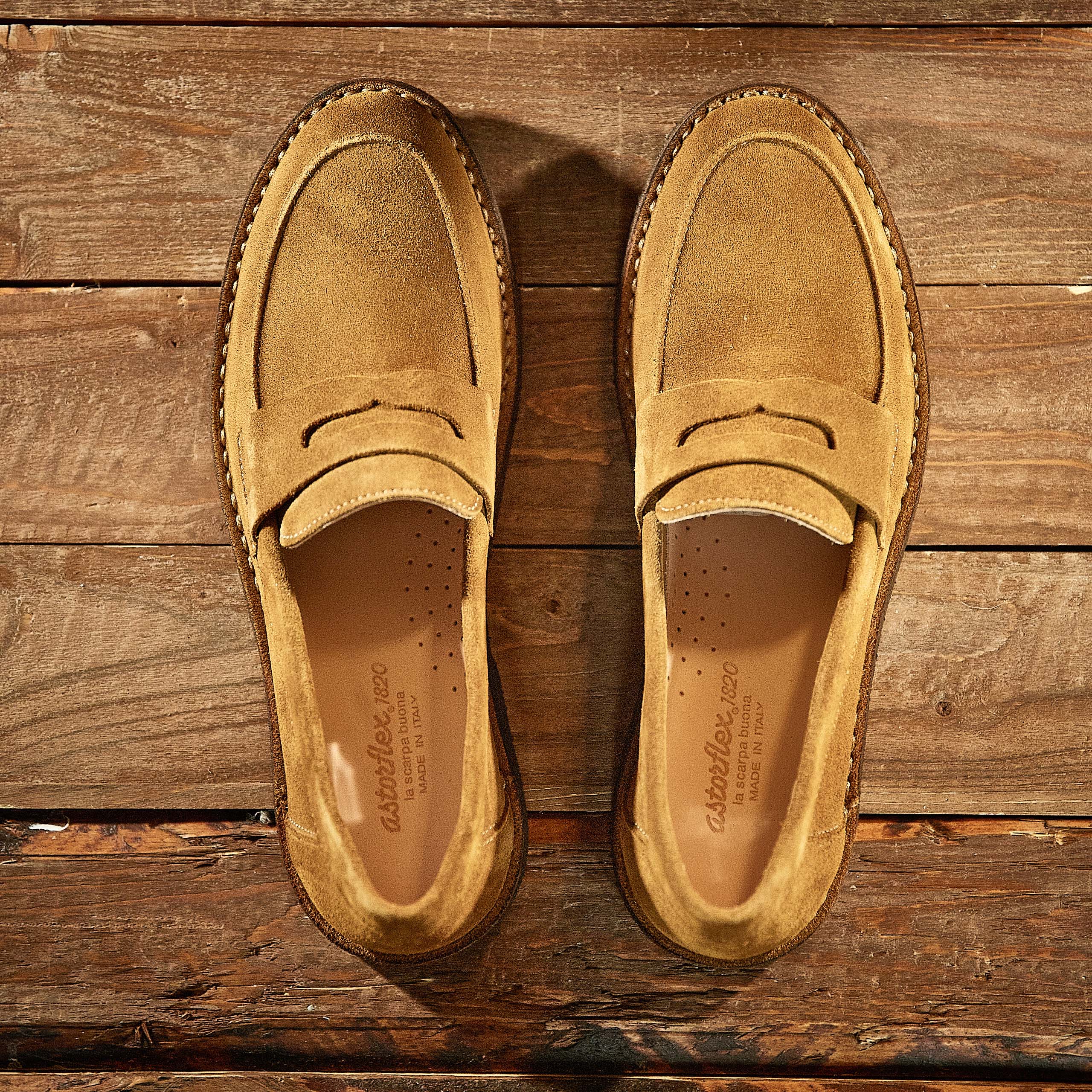 Astorflex - Sadelflex Roughout Loafers - Cuoio (Light)