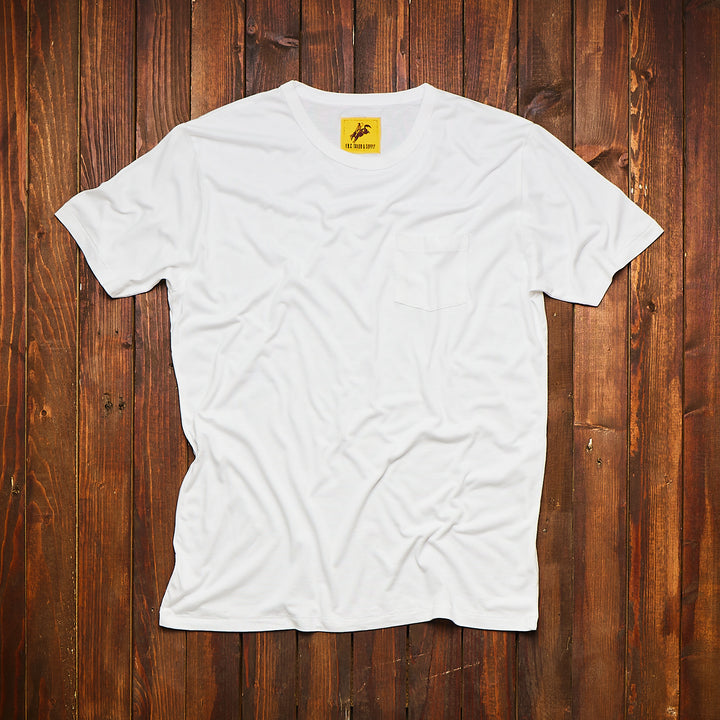 FBC TAILOR & SUPPLY - RANCHER POCKET TEE SHIRT - White