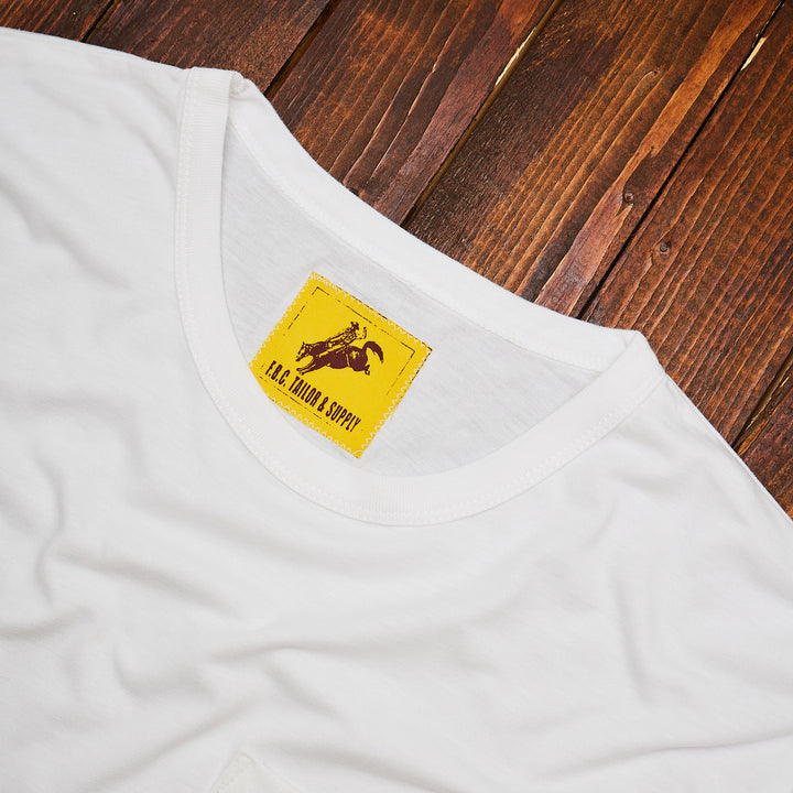 FBC TAILOR & SUPPLY - RANCHER POCKET TEE SHIRT - White