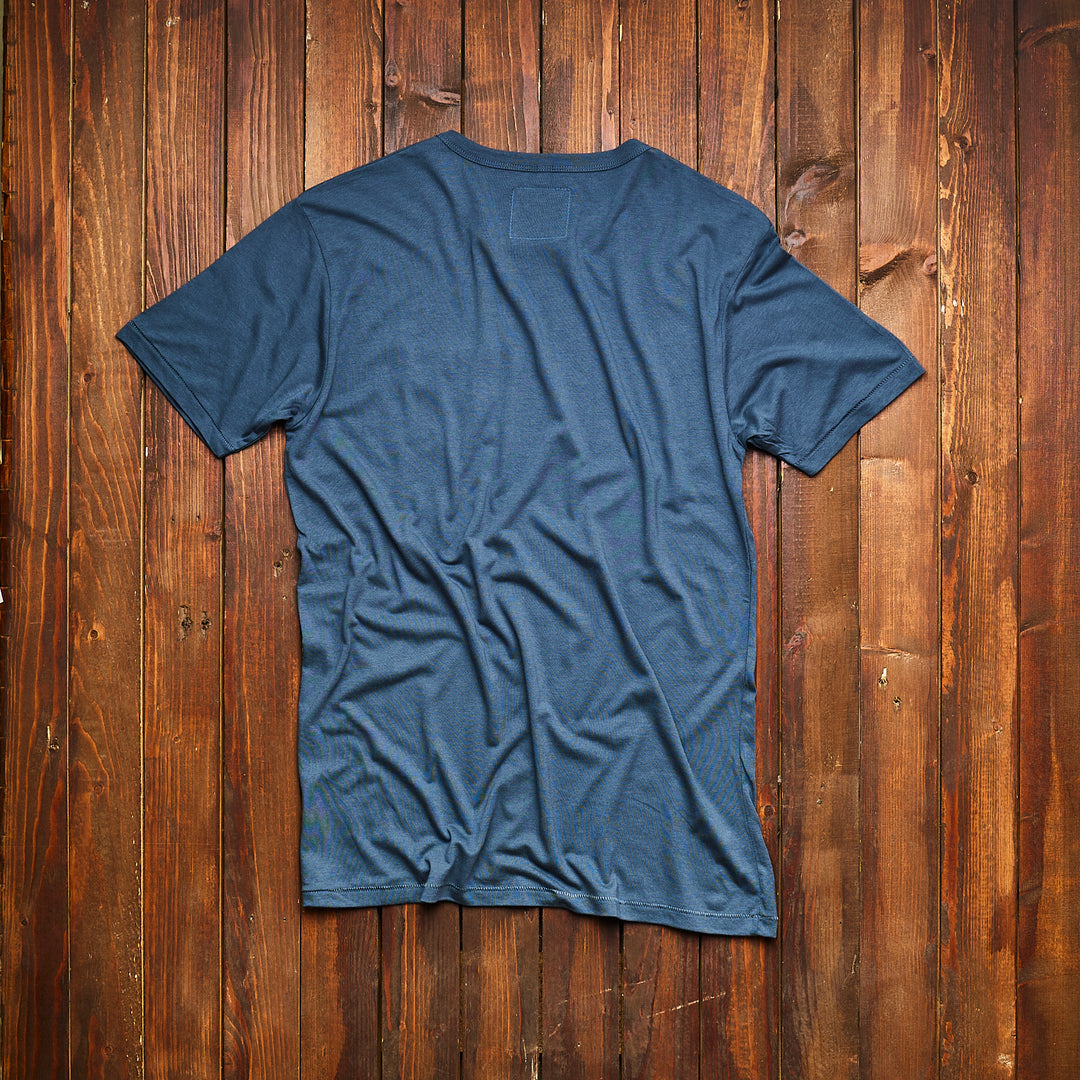 FBC TAILOR & SUPPLY - RANCHER POCKET TEE SHIRT - Petroleums-Blå