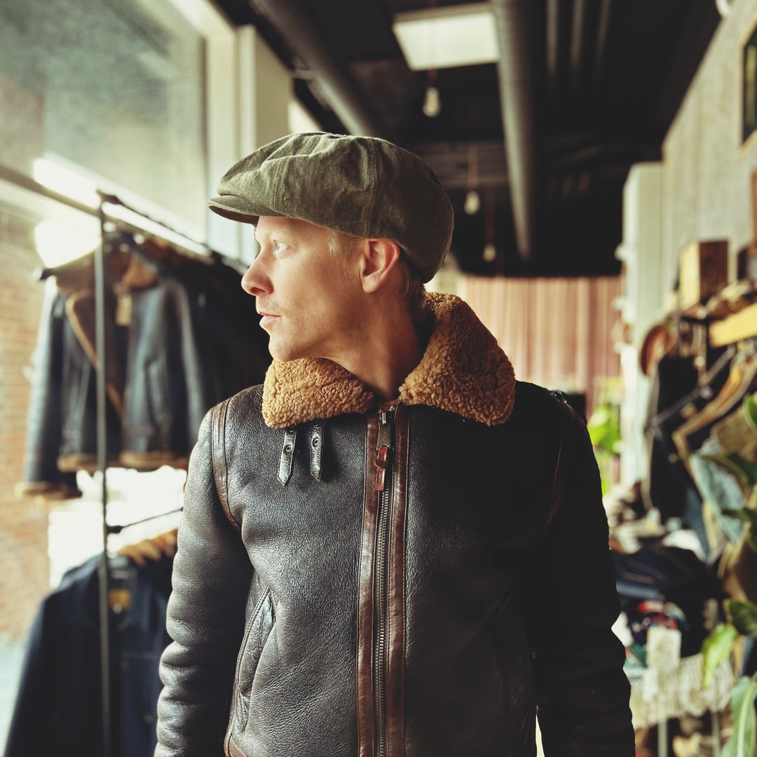 Nigel Cabourn - Flatcap Green Denim