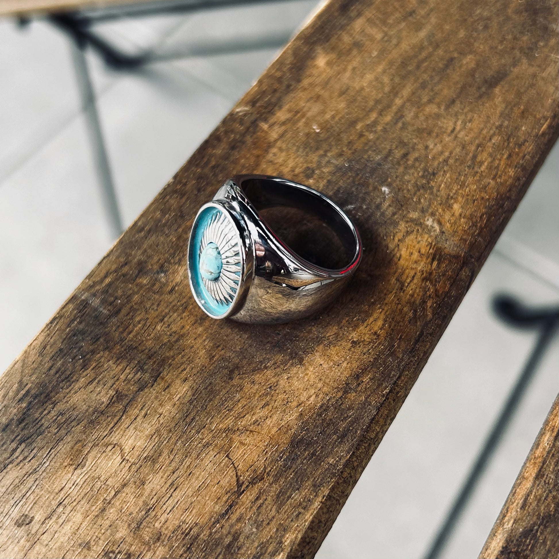 Black Pearl Créations - western Ring Turquoise