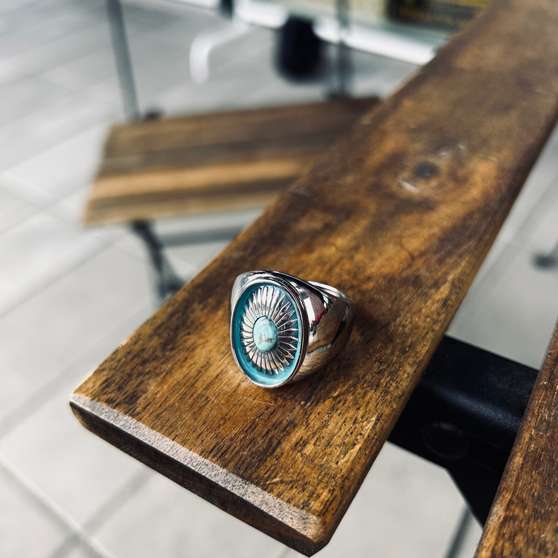 Black Pearl Créations - western Ring Turquoise