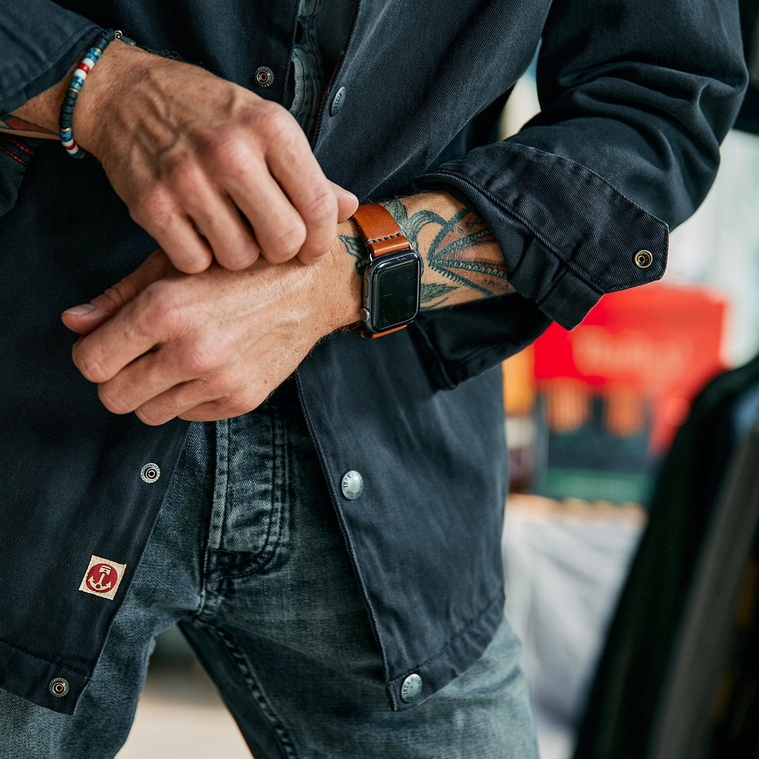 Iron & Resin - Coach Jacket - Charcoal Denim