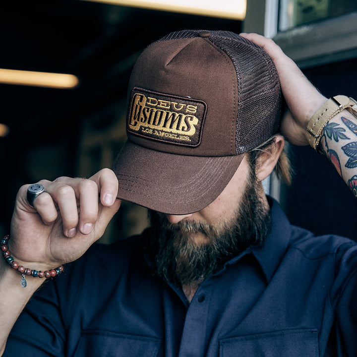 DEUS EX MACHINA - STRIPES TRUCKER - BROWN