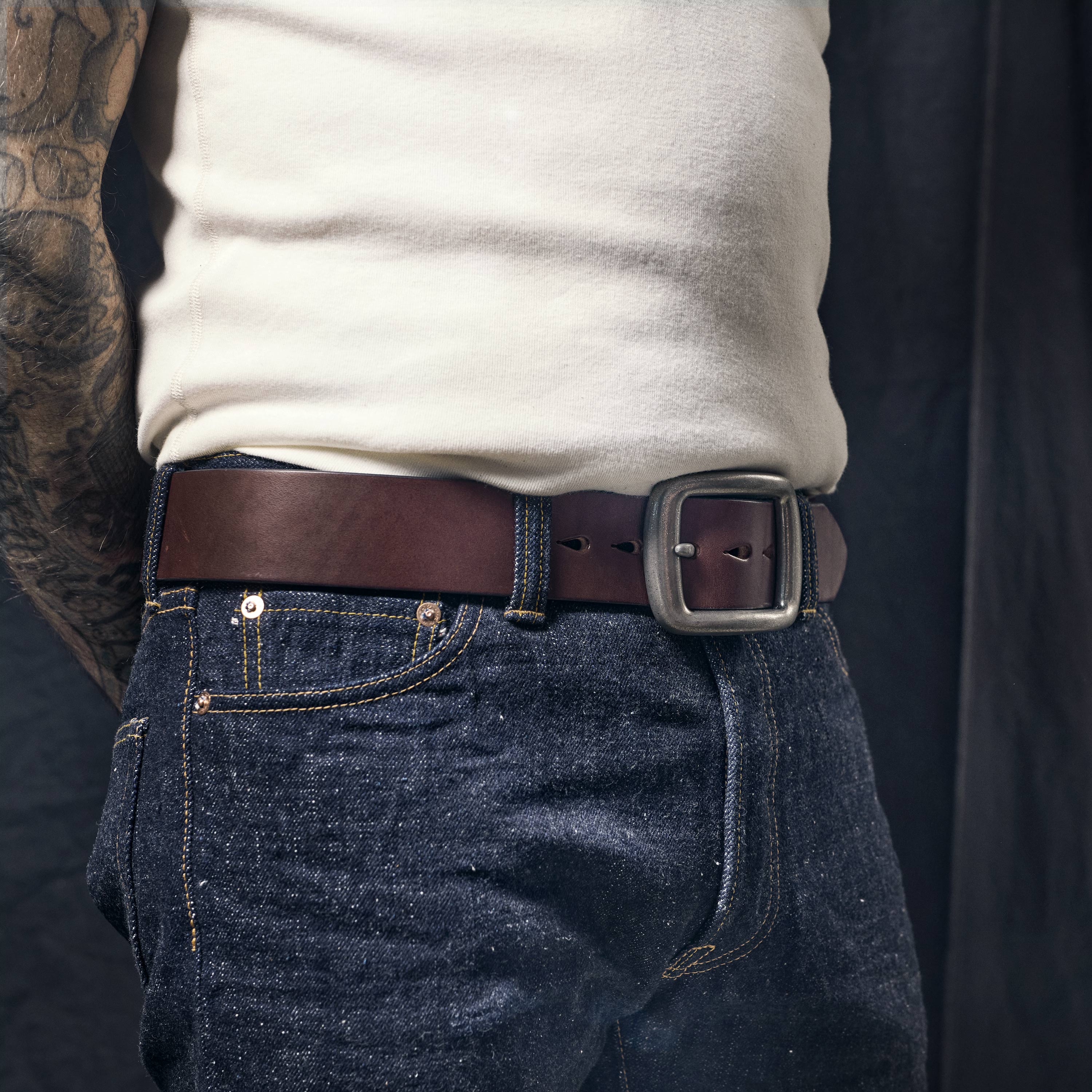 Samurai Jeans - W001 Heavy 5mm Curved Belt