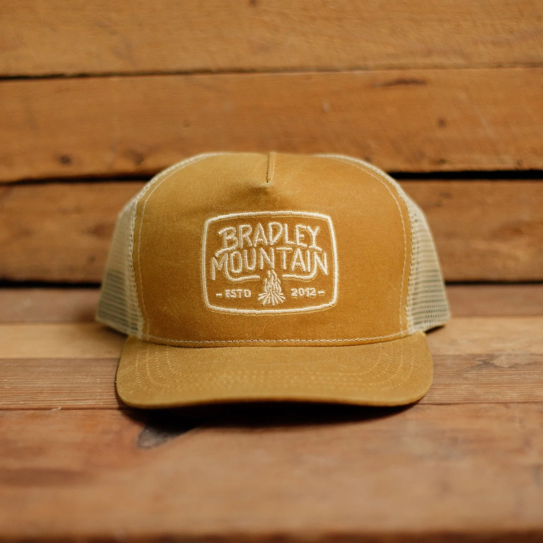 Bradley mountain - campfire trucker hat - whiskey