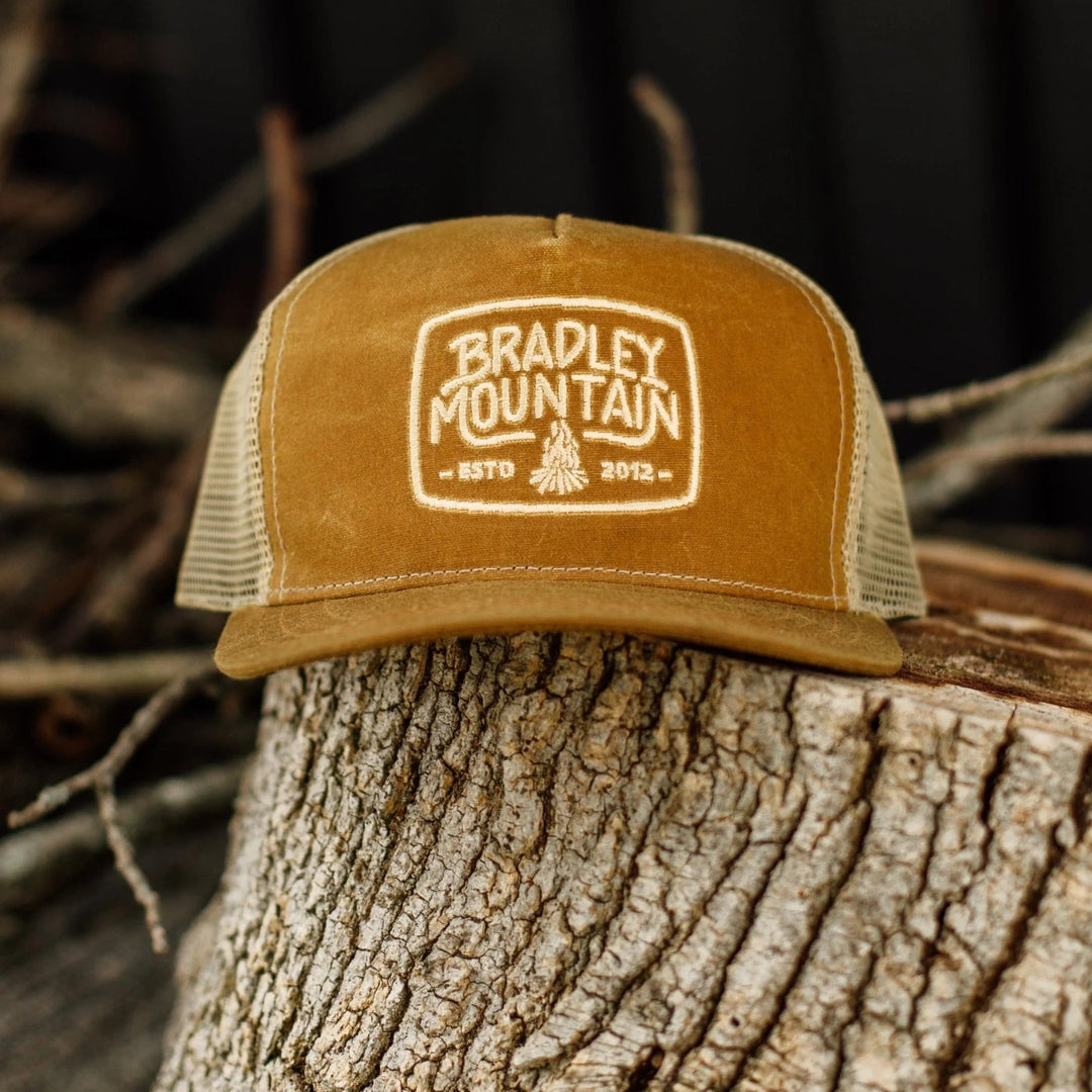 Bradley mountain - campfire trucker hat - whiskey