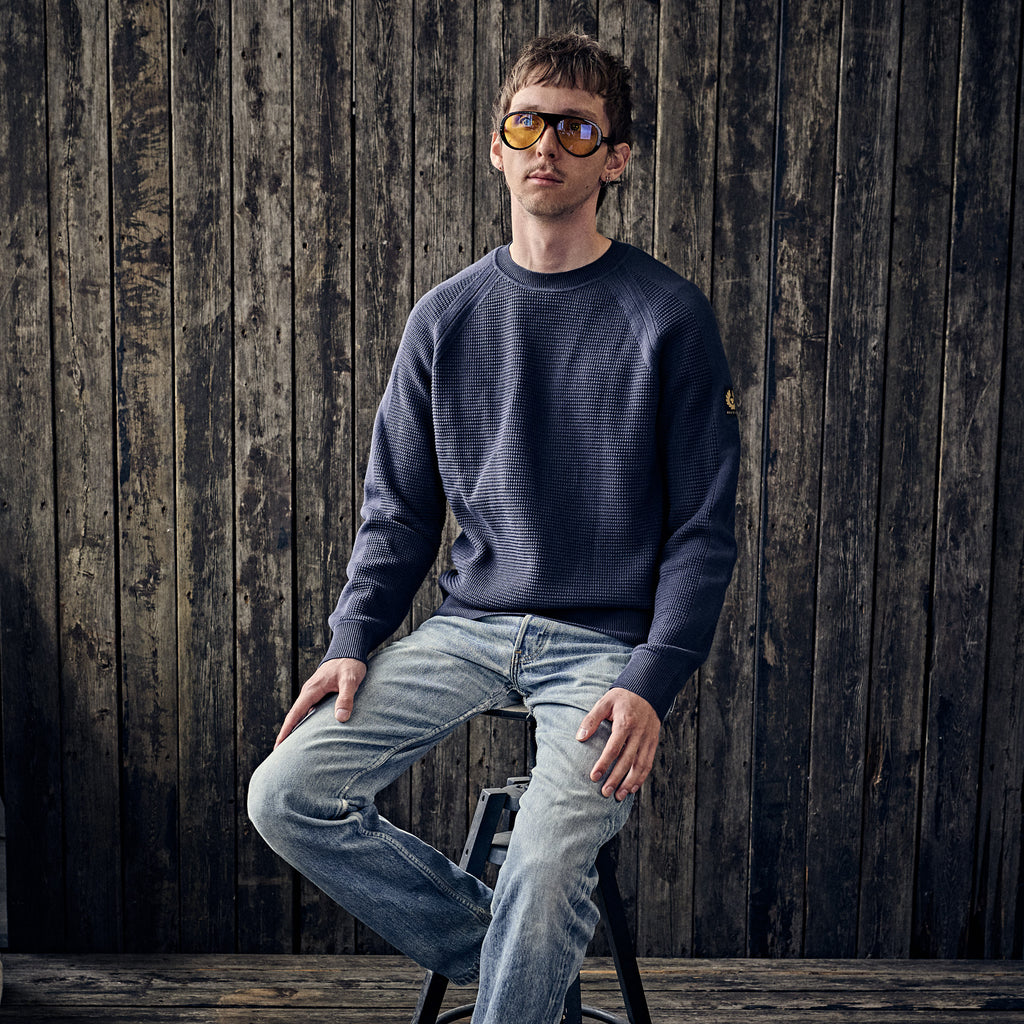 Belstaff - BRADWELL CREWNECK COTTON Dark Ink