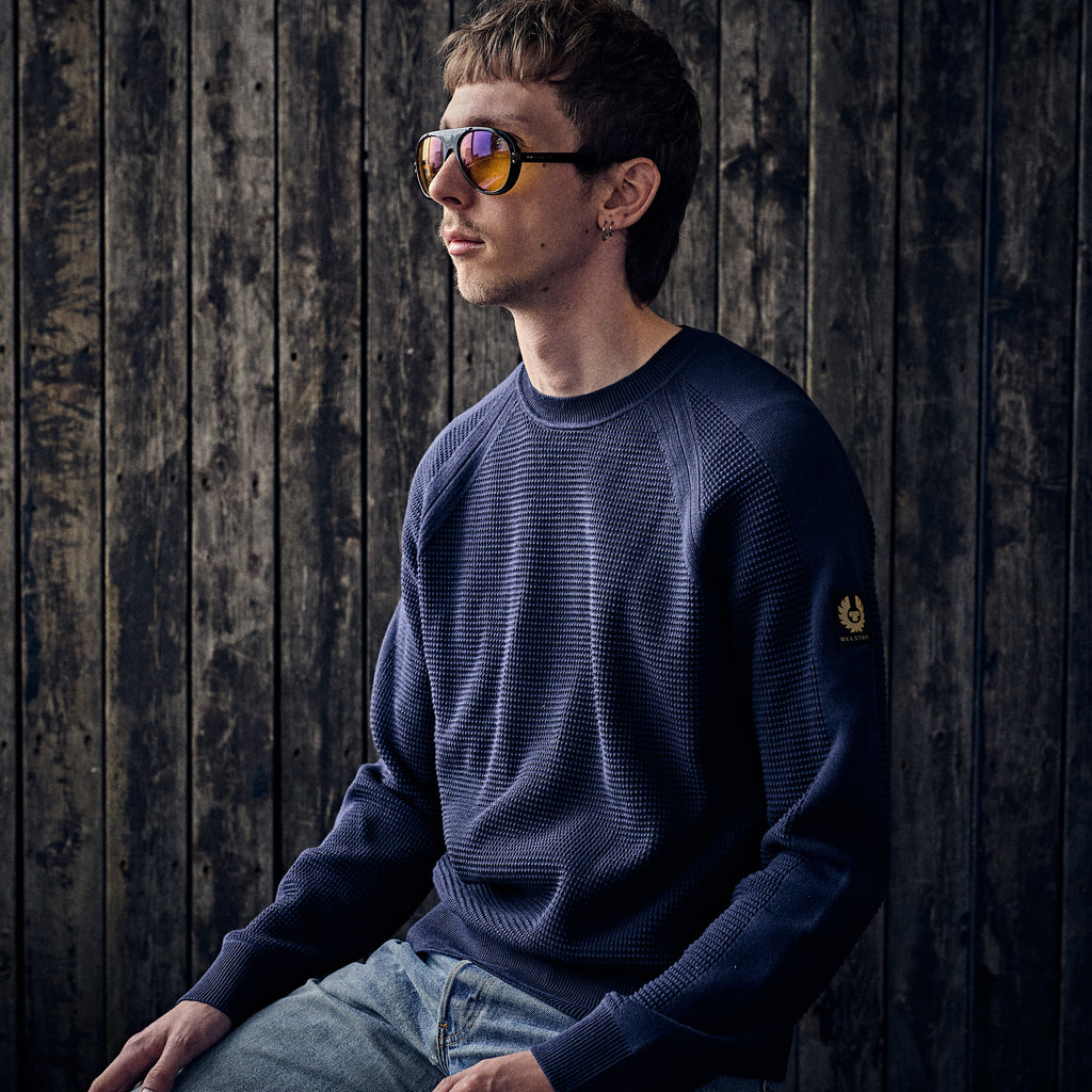 Belstaff - BRADWELL CREWNECK COTTON Dark Ink