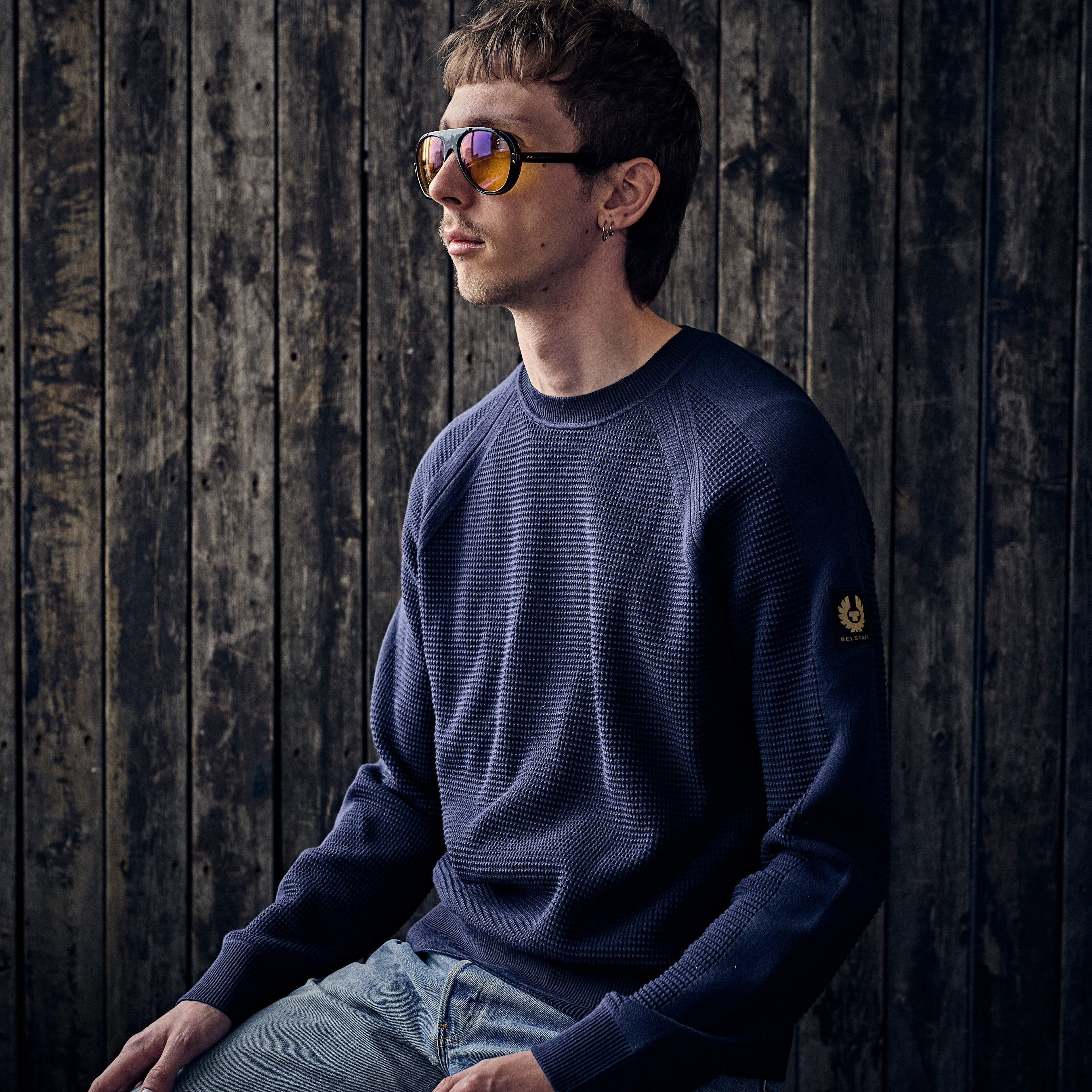 Belstaff - BRADWELL CREWNECK COTTON Dark Ink
