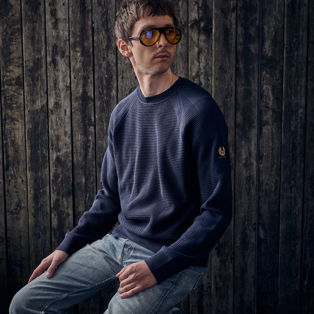 Belstaff - BRADWELL CREWNECK COTTON Dark Ink