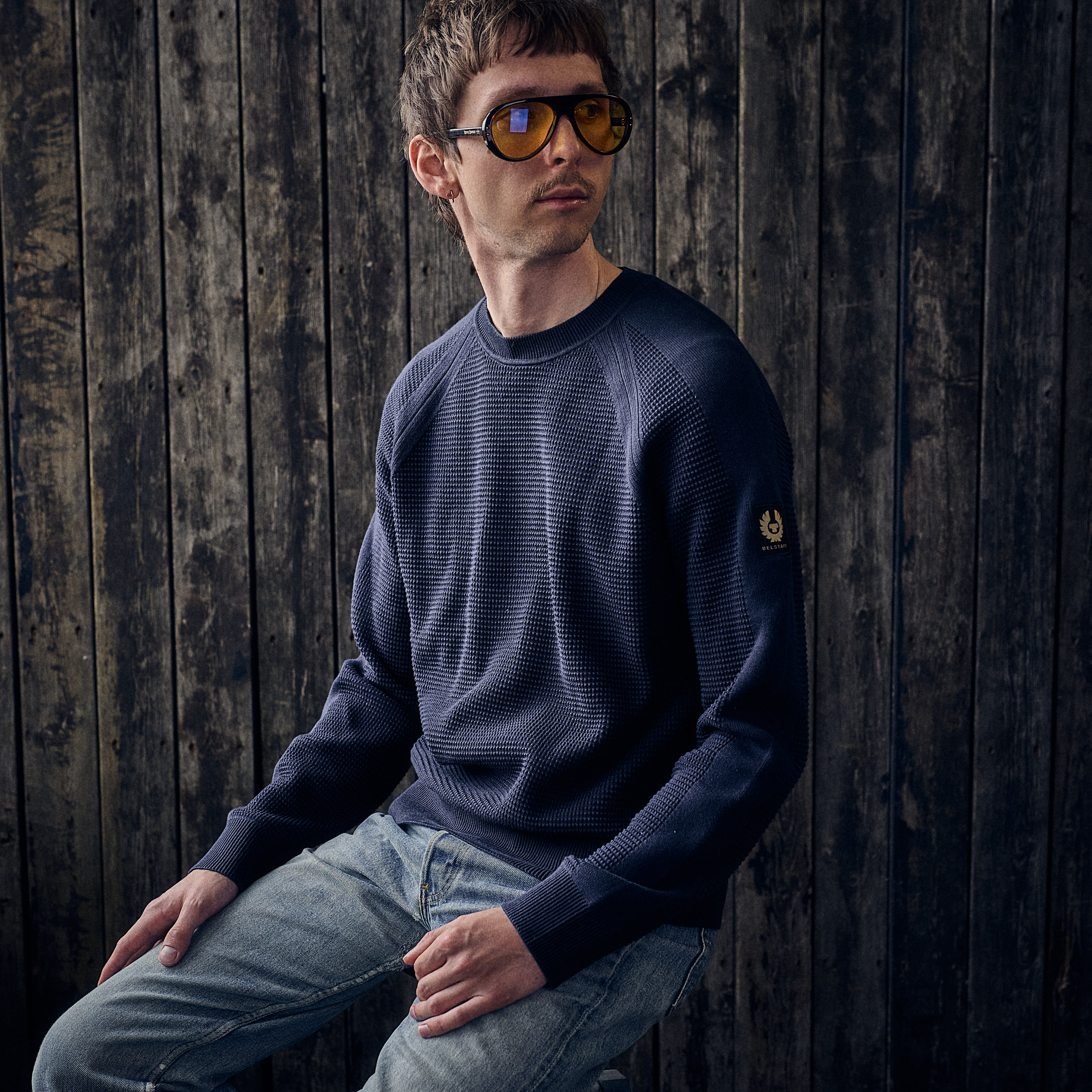 Belstaff - BRADWELL CREWNECK COTTON Dark Ink