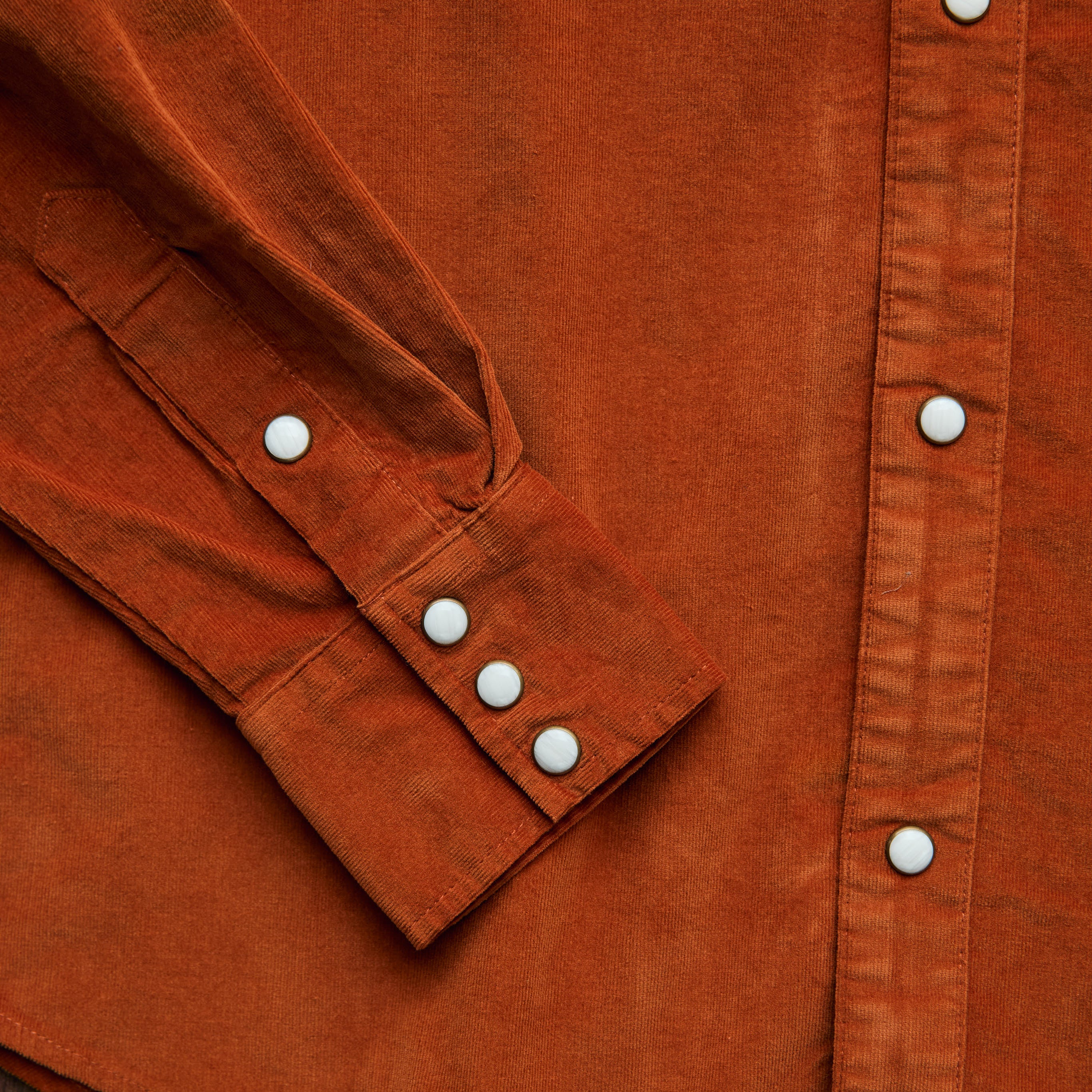 Sendero -  Wyatt Pearl Snap - Burned Orange