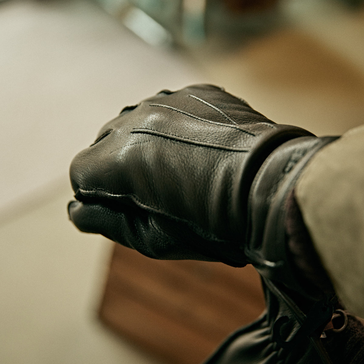 Stetson - Gloves Deer Leather / Cashmere