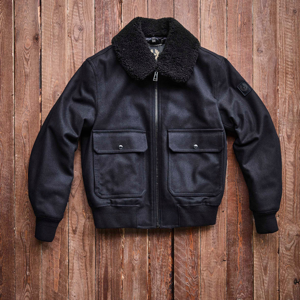Belstaff - The Welder Wool Bomber - Navy