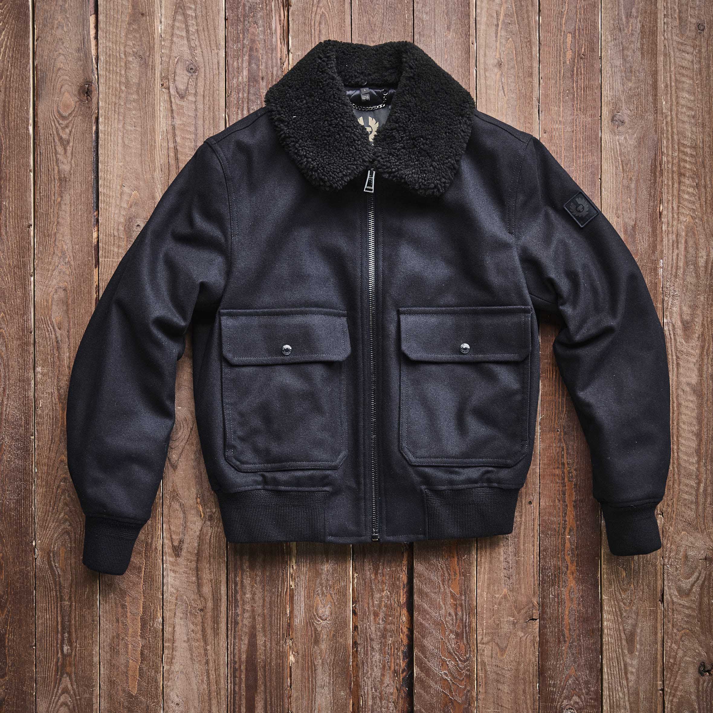 Belstaff - The Welder Wool Bomber - Navy