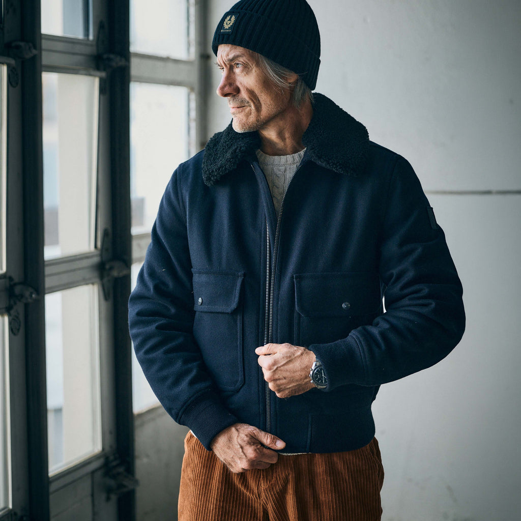 Belstaff - The Welder Wool Bobmer - Navy