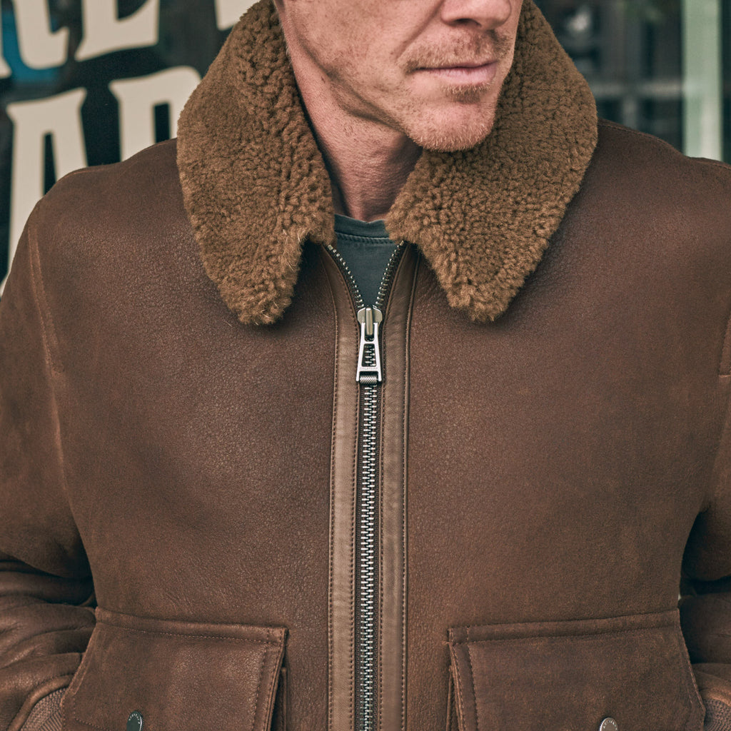 Belstaff - NORTHWIND SHEARLING JACKET - Brown