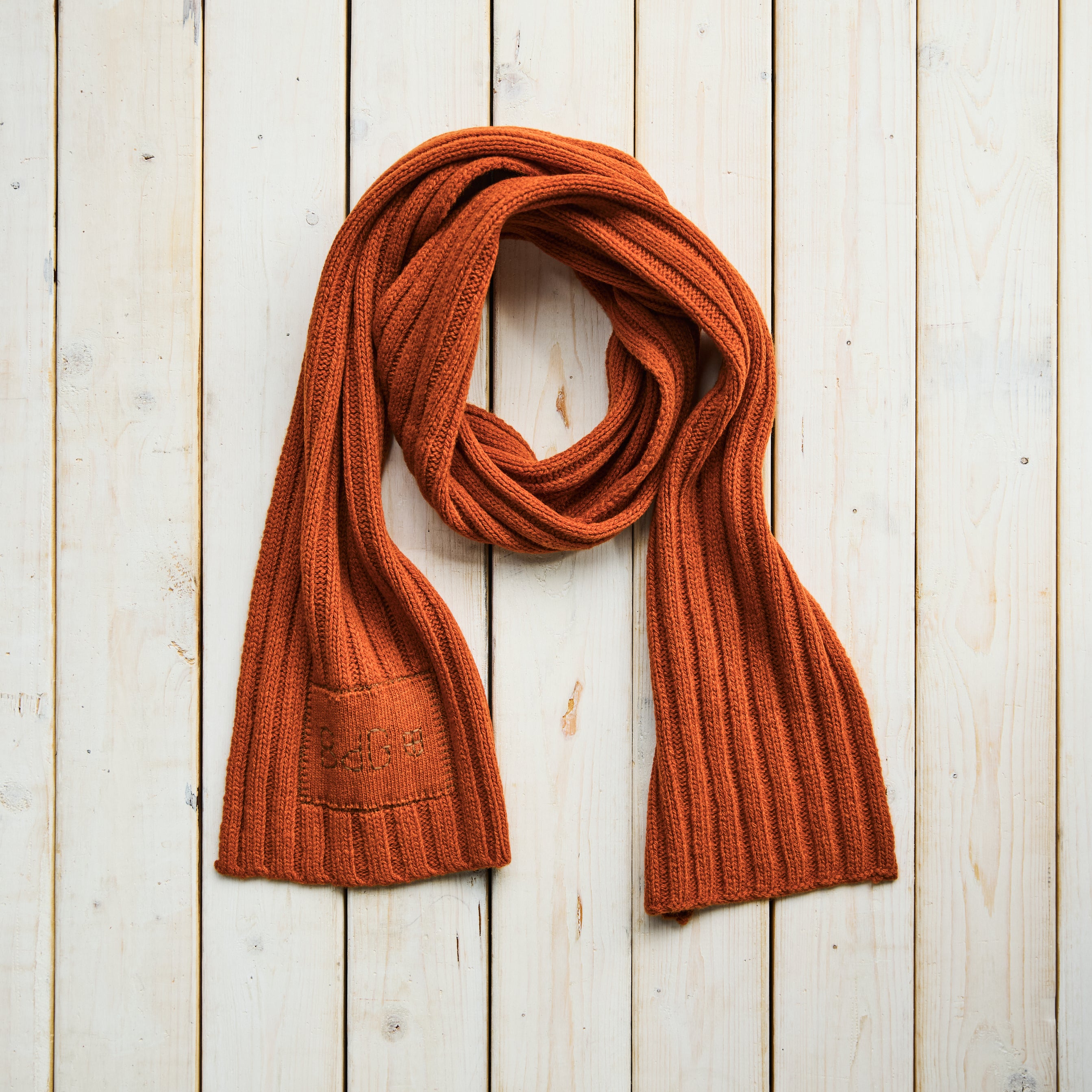 Blue de Genes - Wool Comforto Scarf - Orange
