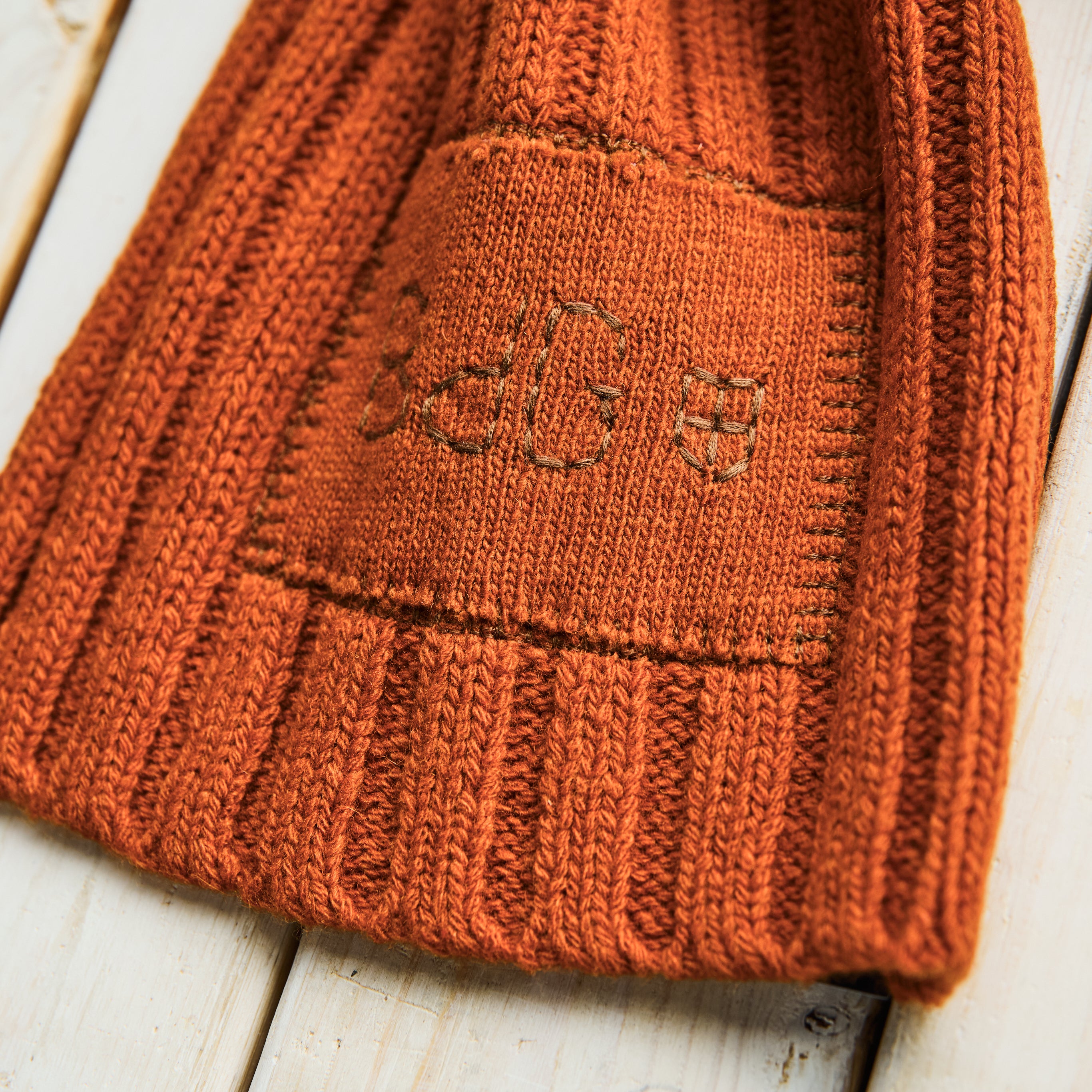 Blue de Genes - Wool Comforto Scarf - Orange