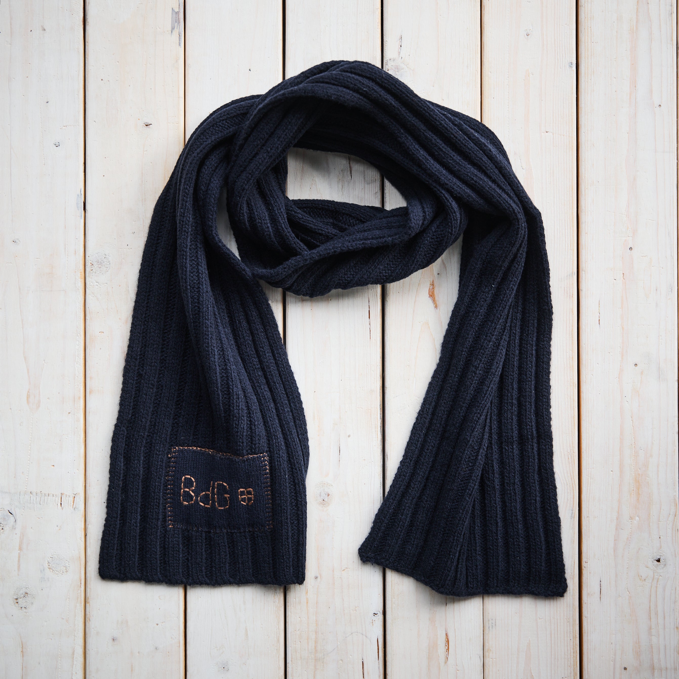 Blue de Genes - Wool Comforto Scarf - Navy