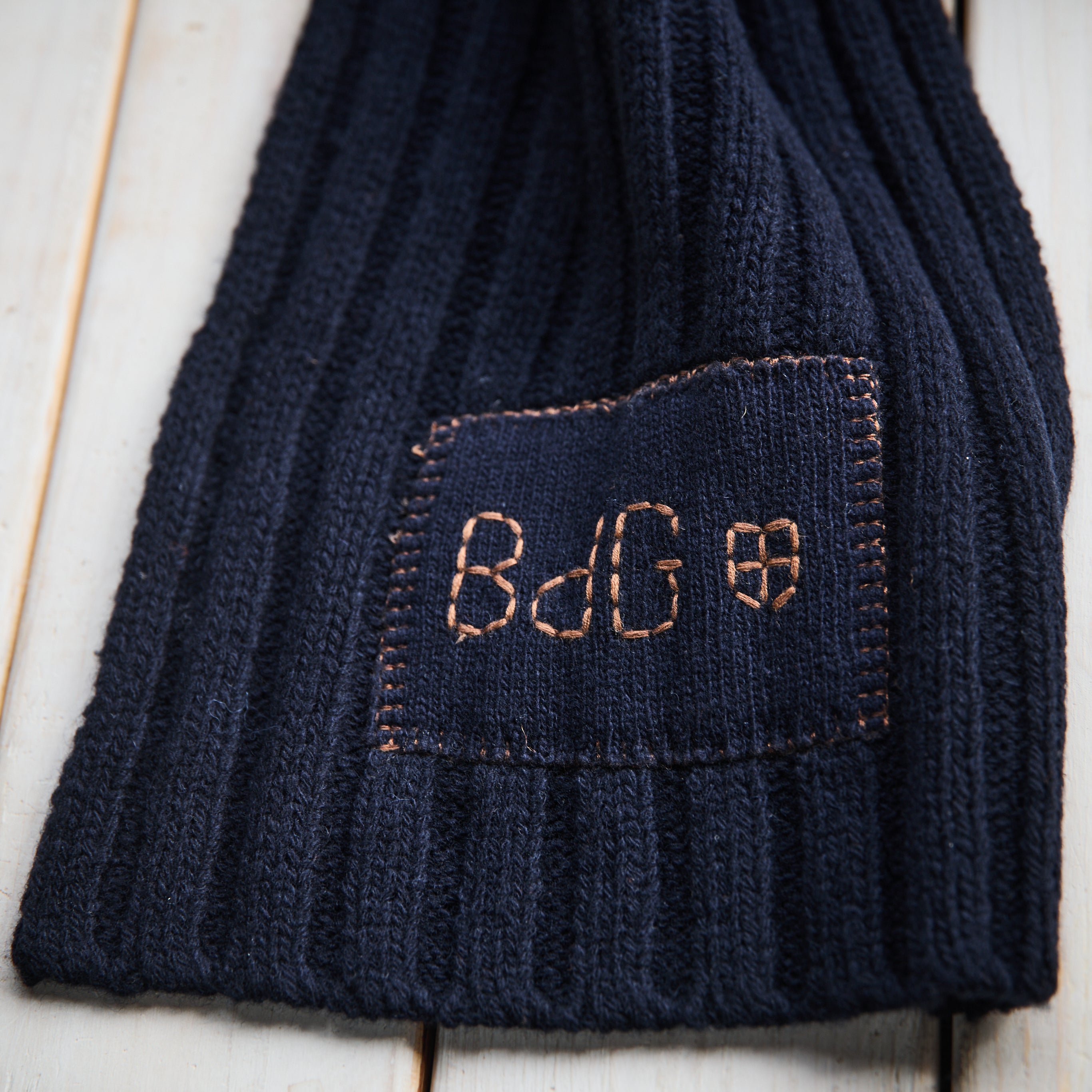 Blue de Genes - Wool Comforto Scarf - Navy