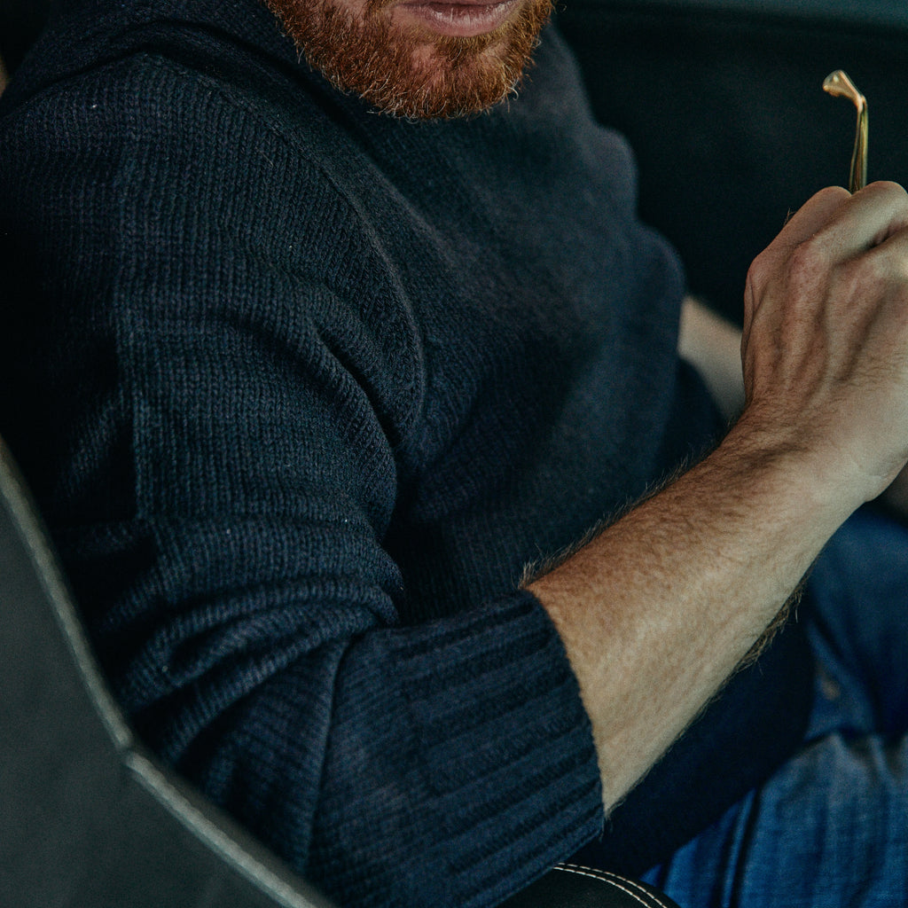 Blue de Genes - Gordon Knit Wool - Navy Blue