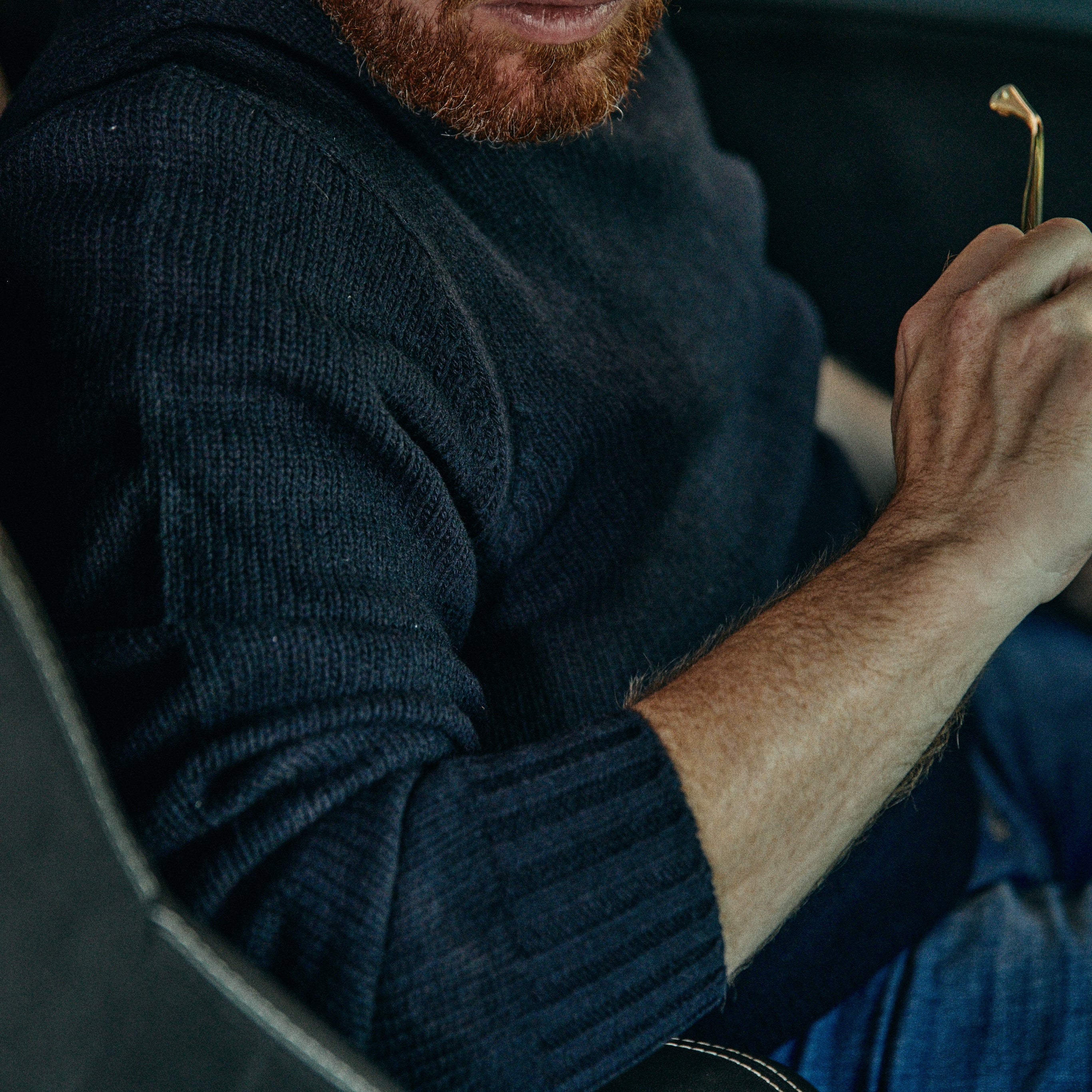 Blue de Genes - Gordon Knit Wool - Navy Blue