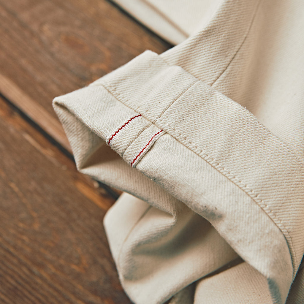 CHESAPEAKE'S - Fatigue Pant Denim Selvedge - Råhvid