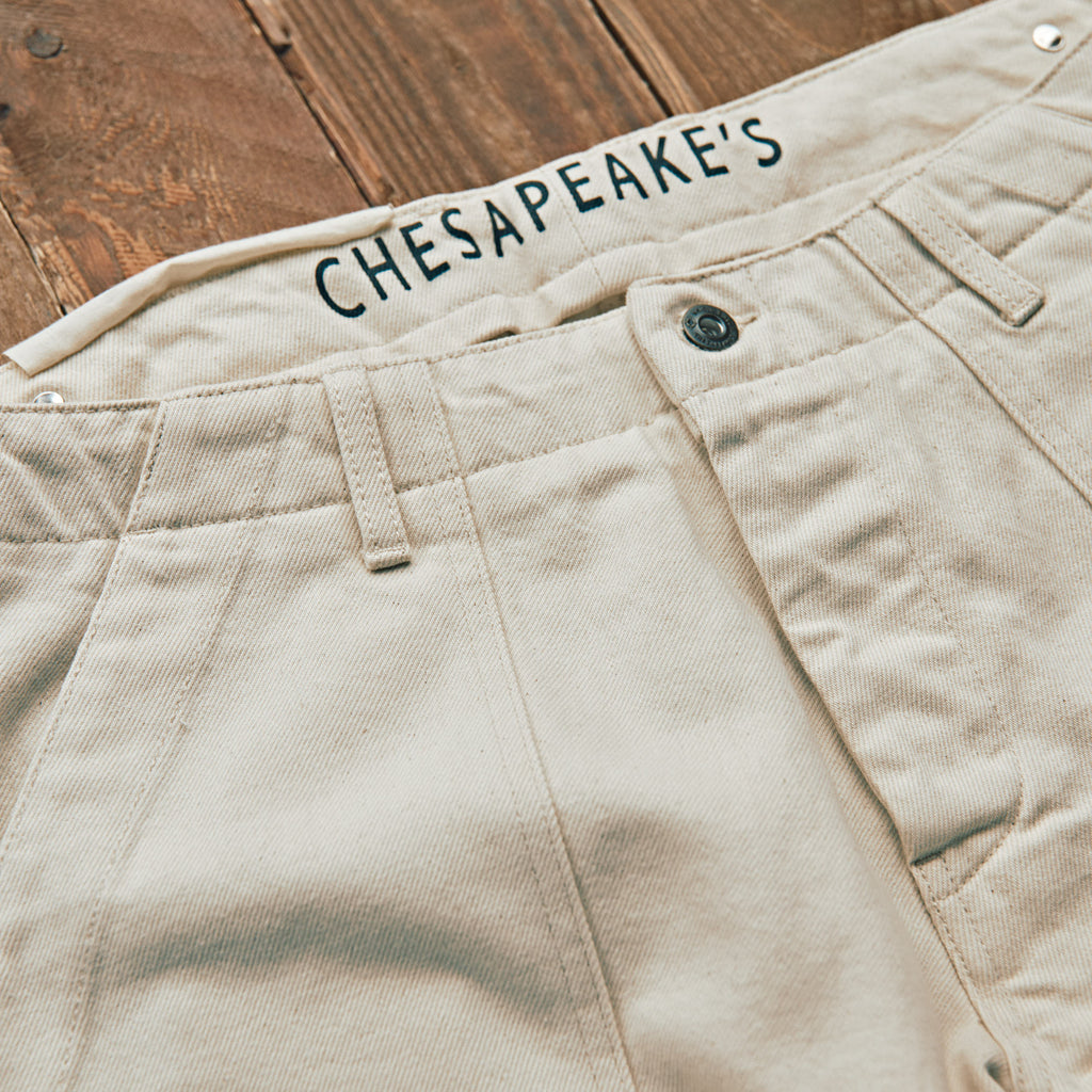 CHESAPEAKE'S - Fatigue Pant Denim Selvedge - Råhvid