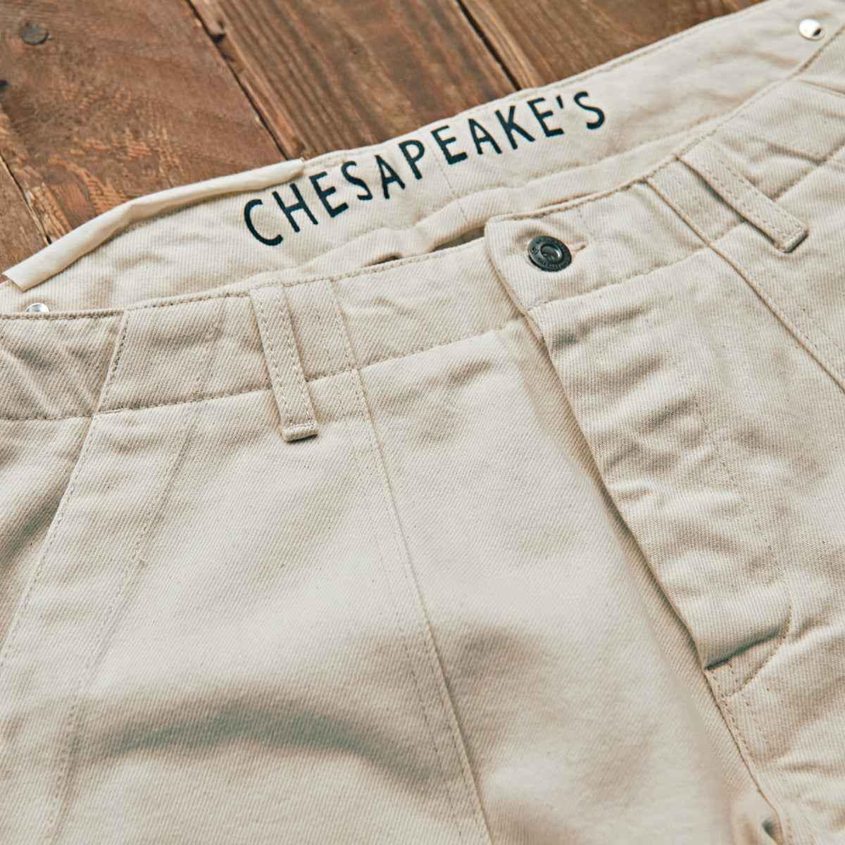 CHESAPEAKE'S - Fatigue Pant Denim Selvedge - Råhvid