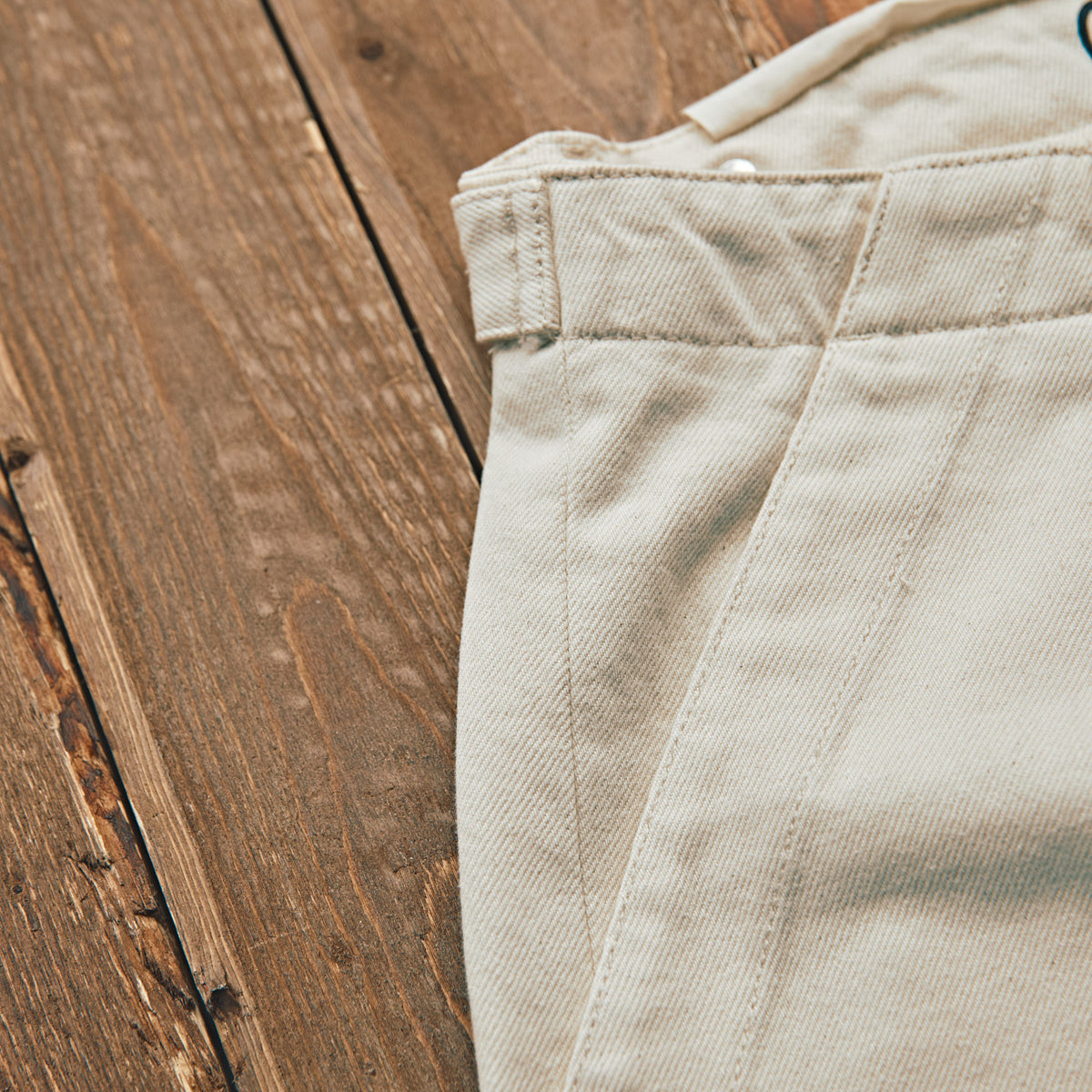 CHESAPEAKE'S - Fatigue Pant Denim Selvedge - Råhvid