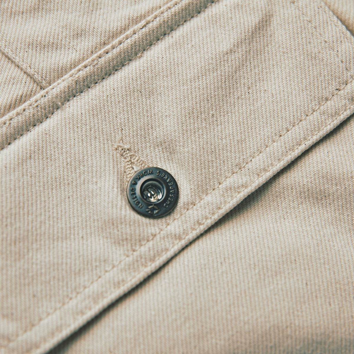 CHESAPEAKE'S - Fatigue Pant Denim Selvedge - Råhvid
